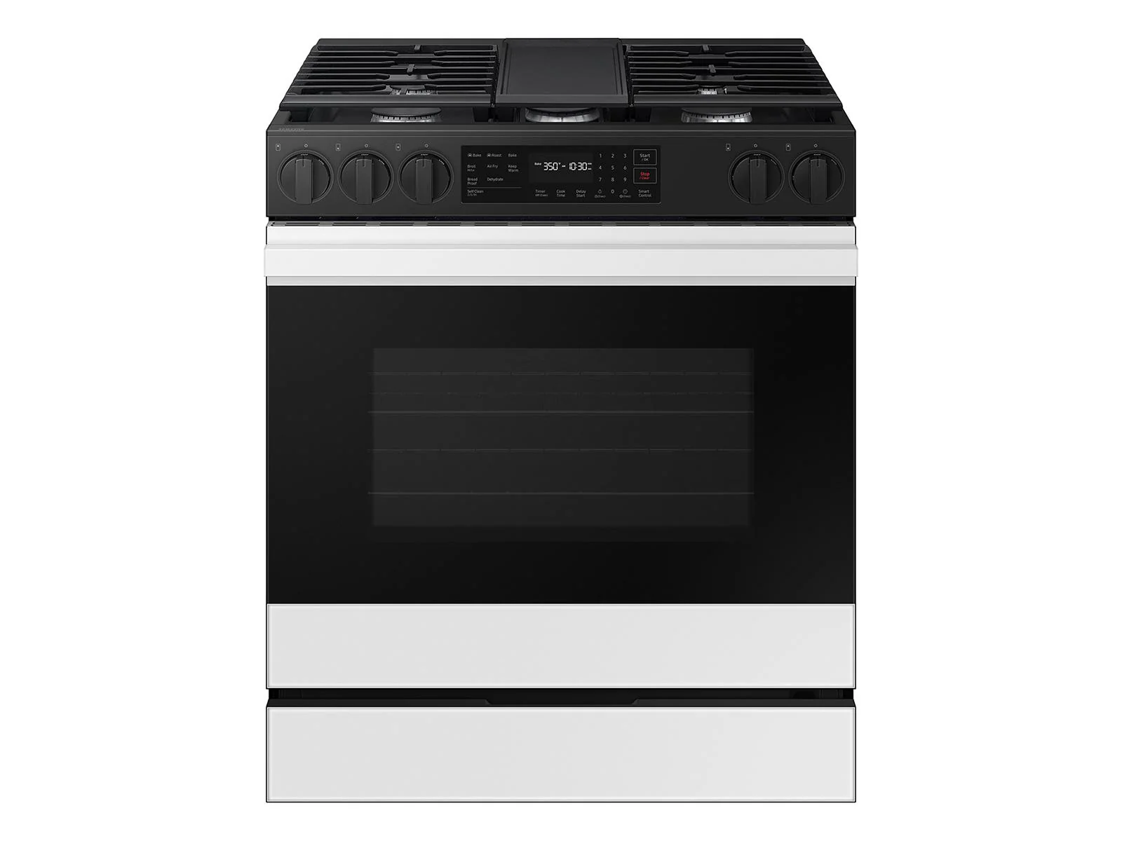 SAMSUNG NSG6DB830012 Bespoke 6.0 cu. ft. Smart Slide-In Gas Range with Air Fry & Precision Knobs in White Glass White