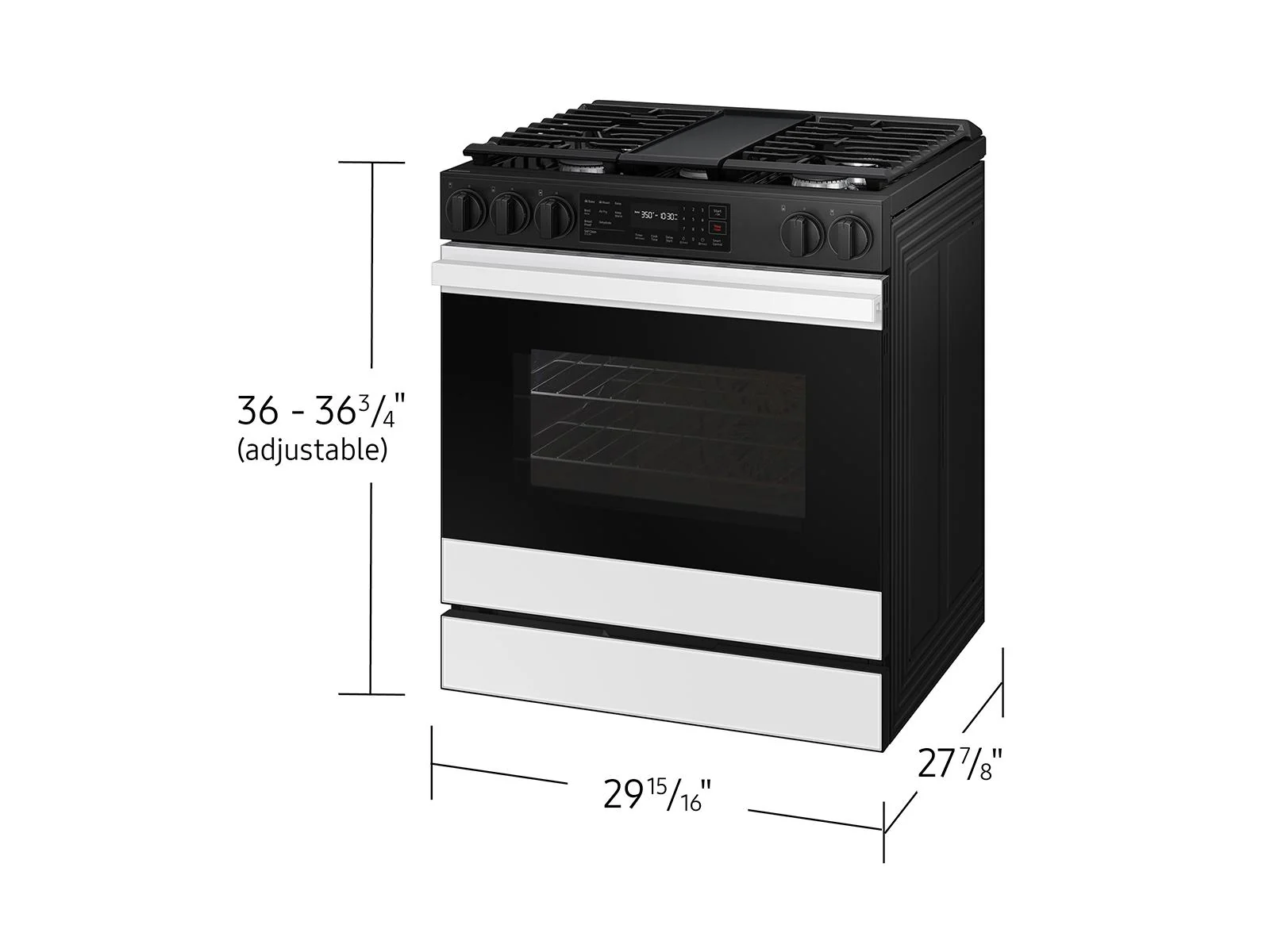 SAMSUNG NSG6DB830012 Bespoke 6.0 cu. ft. Smart Slide-In Gas Range with Air Fry & Precision Knobs in White Glass White - Image 5