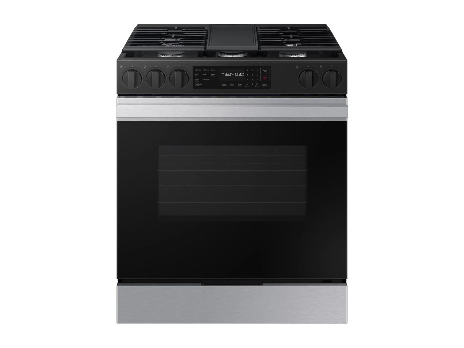 SAMSUNG NSG6DG8300SR Bespoke 6.0 cu. ft. Smart Slide-In Gas Range with Air Fry & Precision Knobs in Stainless Steel Stainless