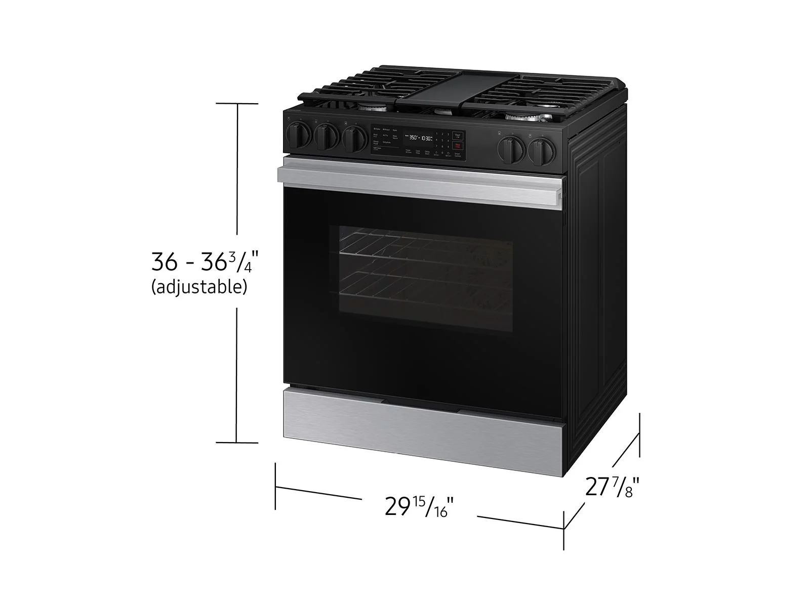 SAMSUNG NSG6DG8300SR Bespoke 6.0 cu. ft. Smart Slide-In Gas Range with Air Fry & Precision Knobs in Stainless Steel Stainless - Image 5