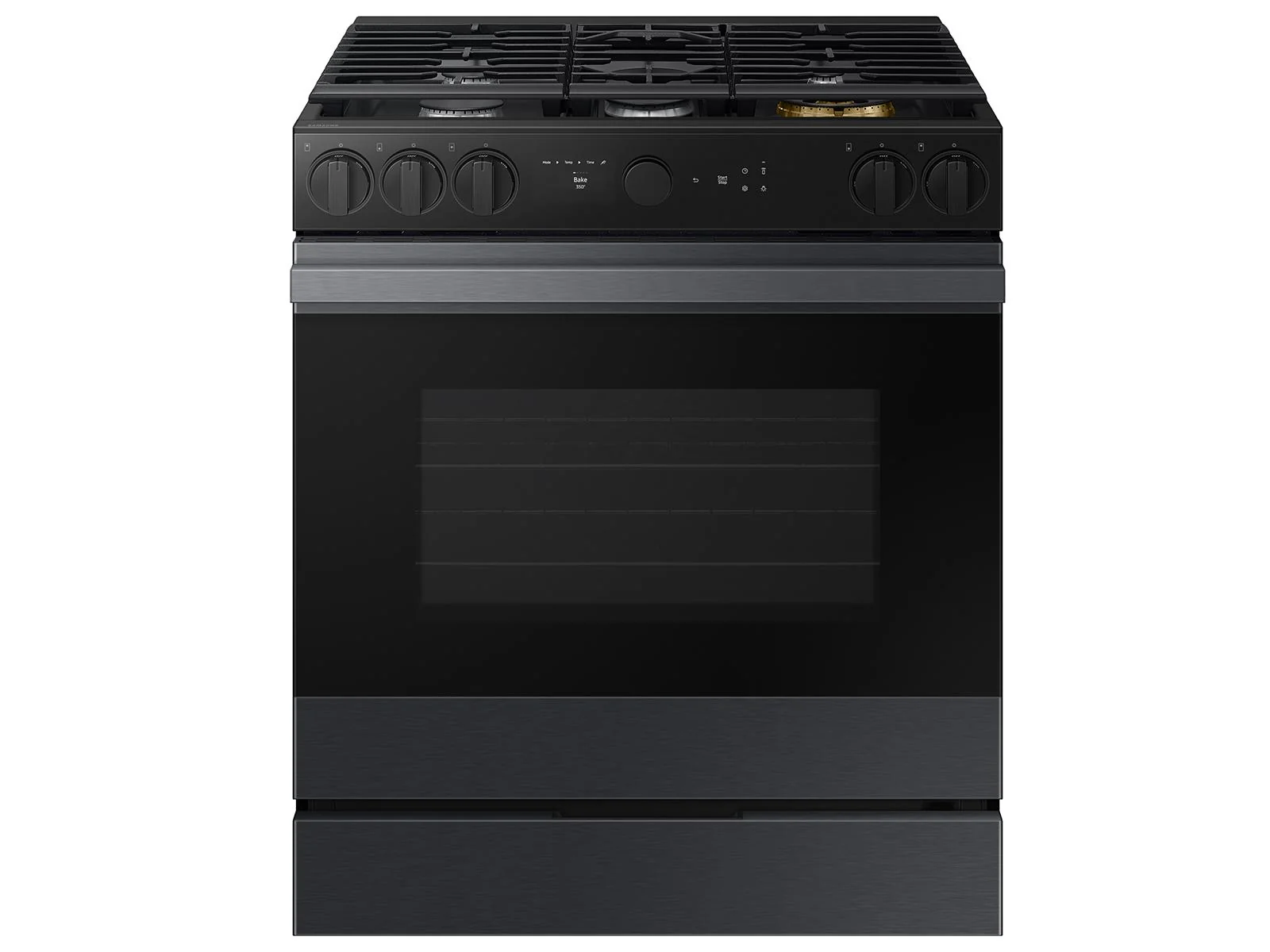 SAMSUNG NSG6DG8500MT Bespoke 6.0 cu. ft. Smart Slide-In Gas Range with Air Sous Vide & Air Fry in Matte Black in Stainless Steel