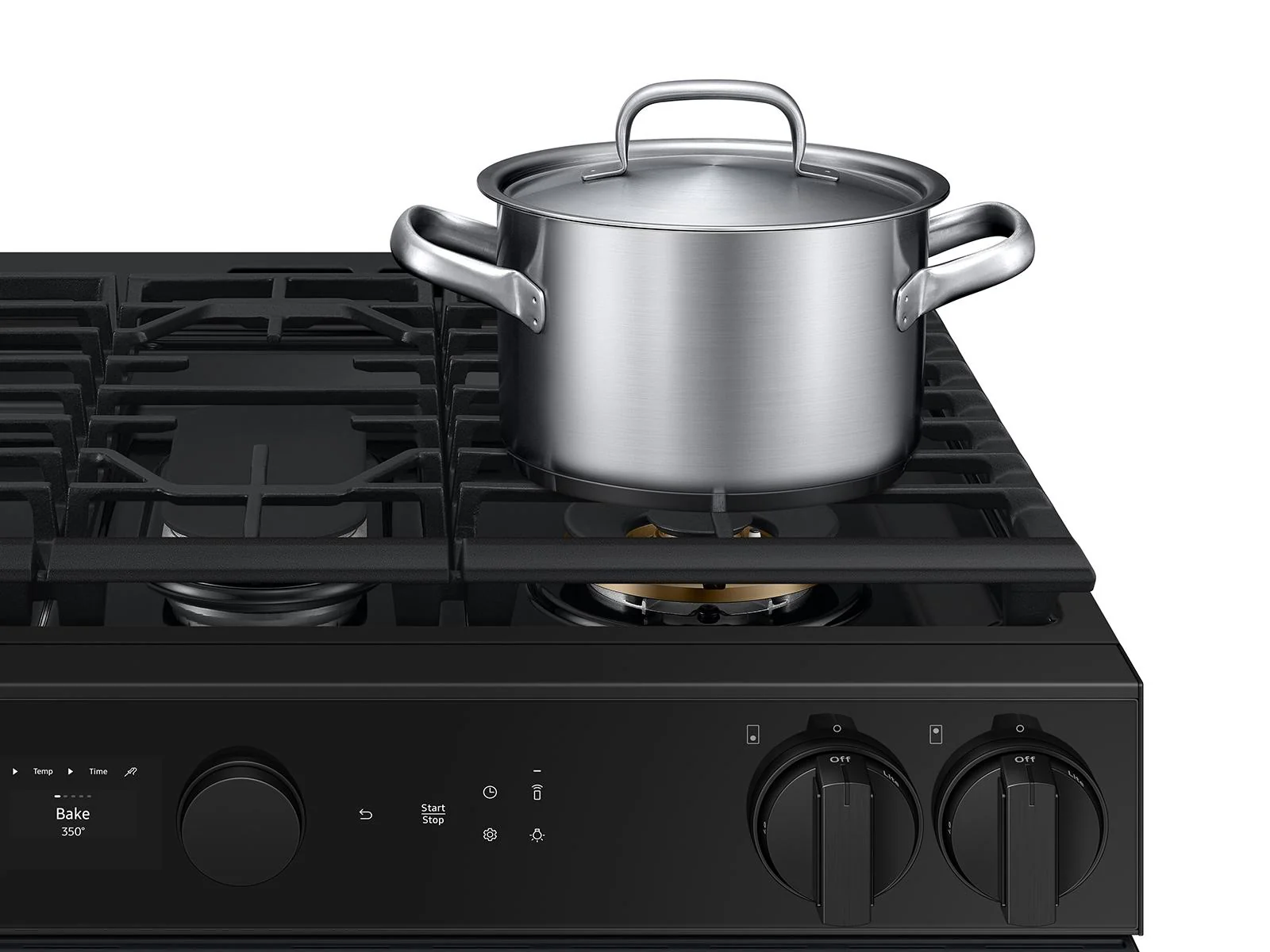 SAMSUNG NSG6DG8500MT Bespoke 6.0 cu. ft. Smart Slide-In Gas Range with Air Sous Vide & Air Fry in Matte Black in Stainless Steel - Image 10