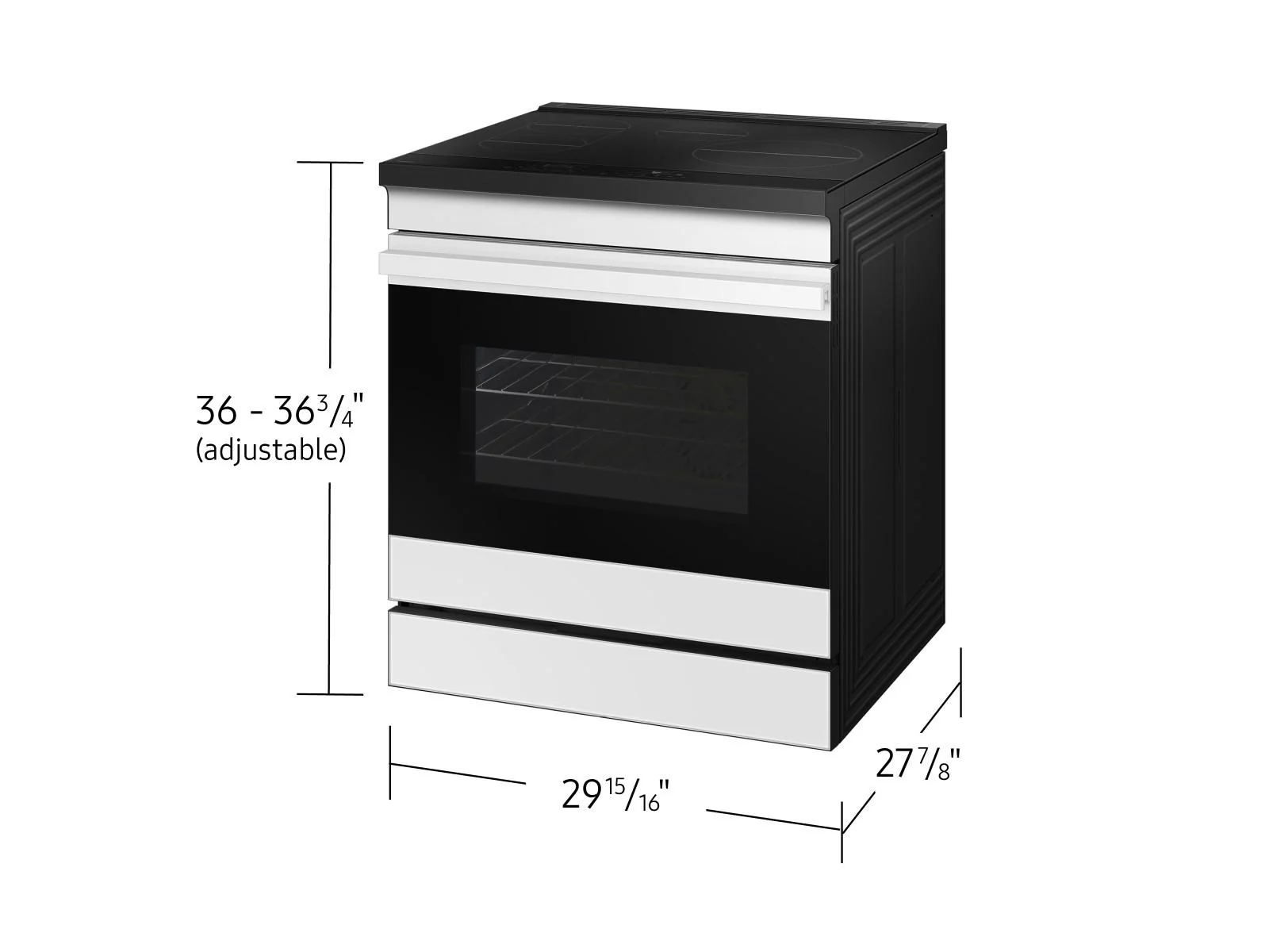 SAMSUNG NSI6DB930012 Bespoke 6.3 cu. ft. Smart Slide-In Induction Range with Anti-Scratch Glass Cooktop & Air Fry in White Glass White - Image 5