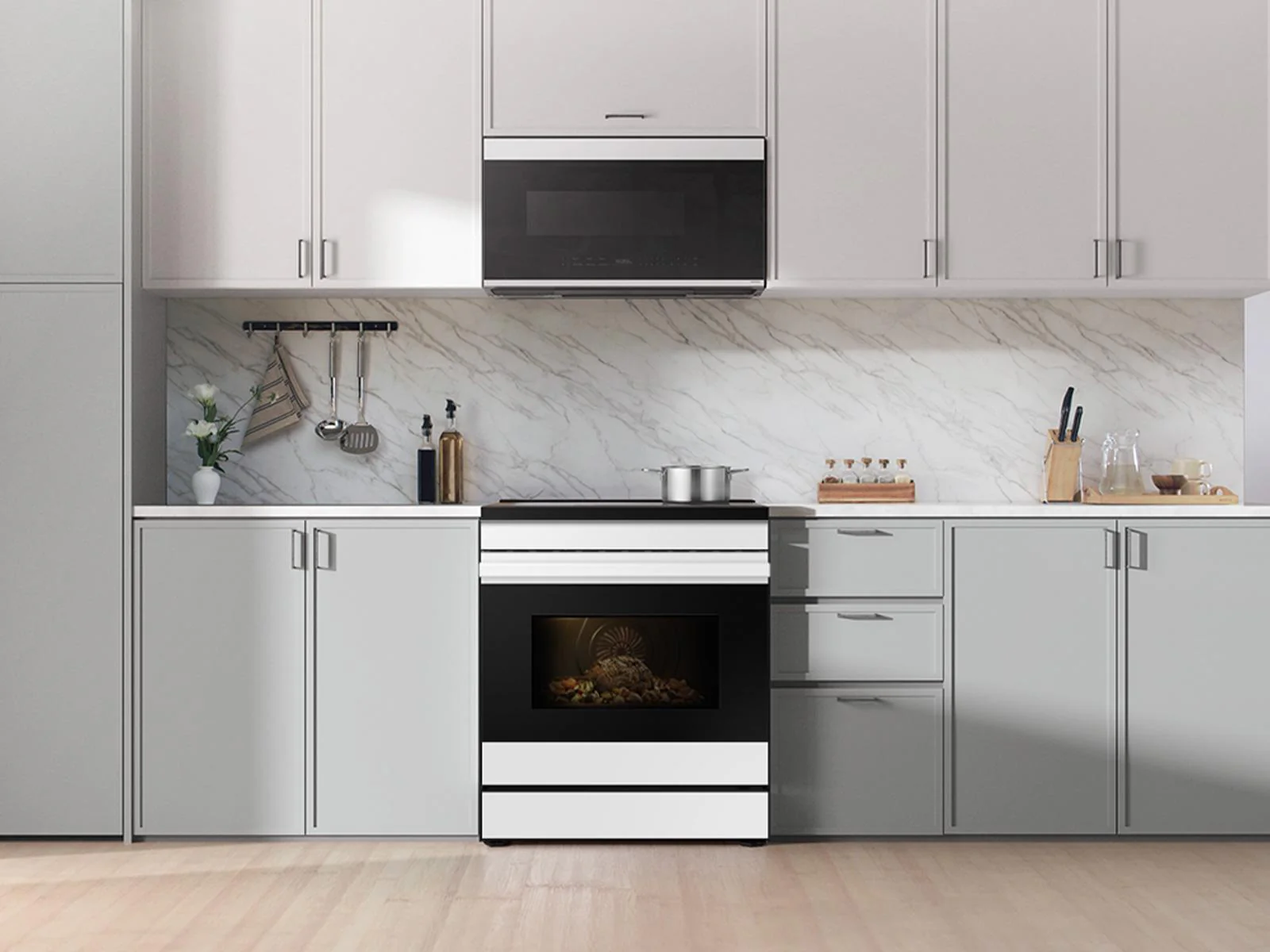 SAMSUNG NSI6DB930012 Bespoke 6.3 cu. ft. Smart Slide-In Induction Range with Anti-Scratch Glass Cooktop & Air Fry in White Glass White - Image 8