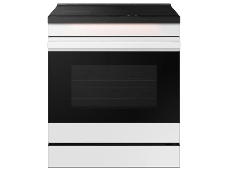SAMSUNG NSI6DB950012 Bespoke 6.3 cu. ft. Smart Slide-In Induction Range with Ambient Edge Lighting™ & Air Sous Vide in White Glass White