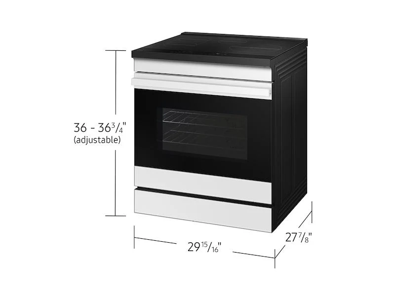SAMSUNG NSI6DB950012 Bespoke 6.3 cu. ft. Smart Slide-In Induction Range with Ambient Edge Lighting™ & Air Sous Vide in White Glass White - Image 5