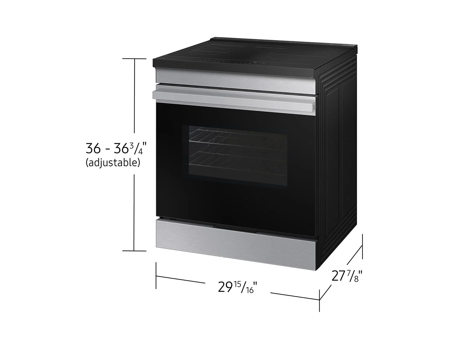 SAMSUNG NSI6DG9100SR Bespoke 6.3 cu. ft. Smart Slide-In Induction Range with Anti-Scratch Glass Cooktop in Stainless Steel - Image 5
