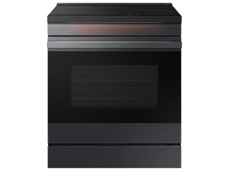 SAMSUNG NSI6DG9500MT Bespoke 6.3 cu. ft. Smart Slide-In Induction Range with Ambient Edge Lighting™ & Air Sous Vide in Matte Black Steel Black in Stainless Steel