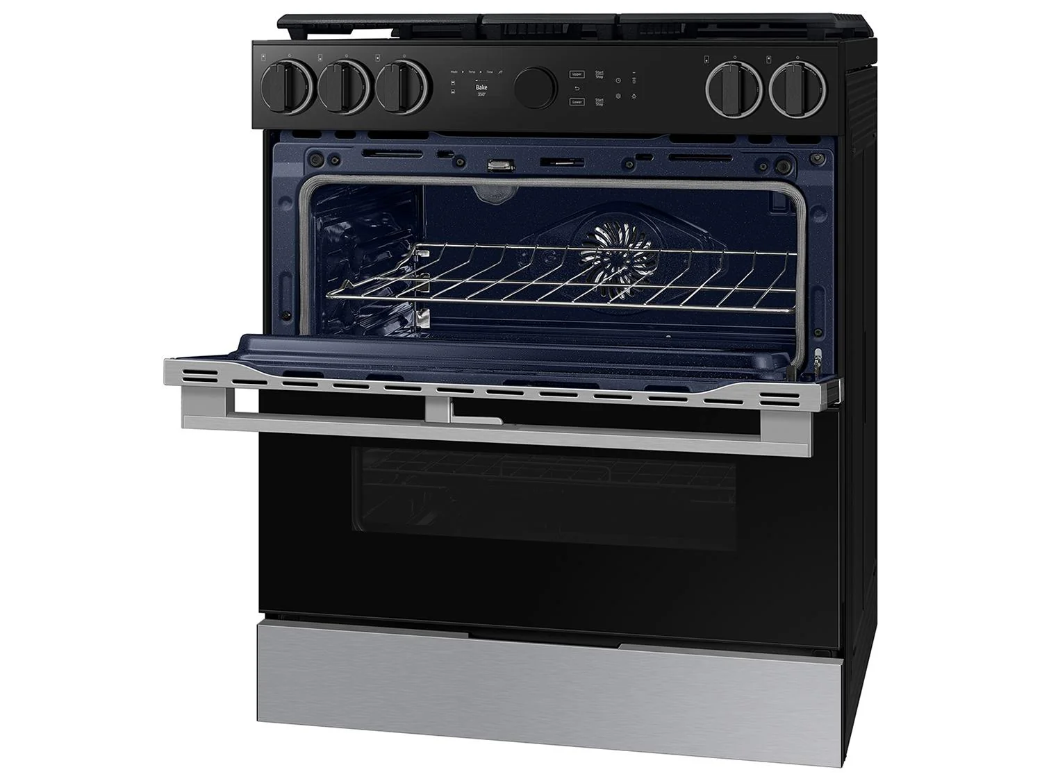 SAMSUNG NSY6DG8550SR Bespoke Smart Slide-In Dual Fuel Range 6.3 cu. ft. with Flex Duo™ & Illuminated Precision Knobs in Stainless Steel - Image 13