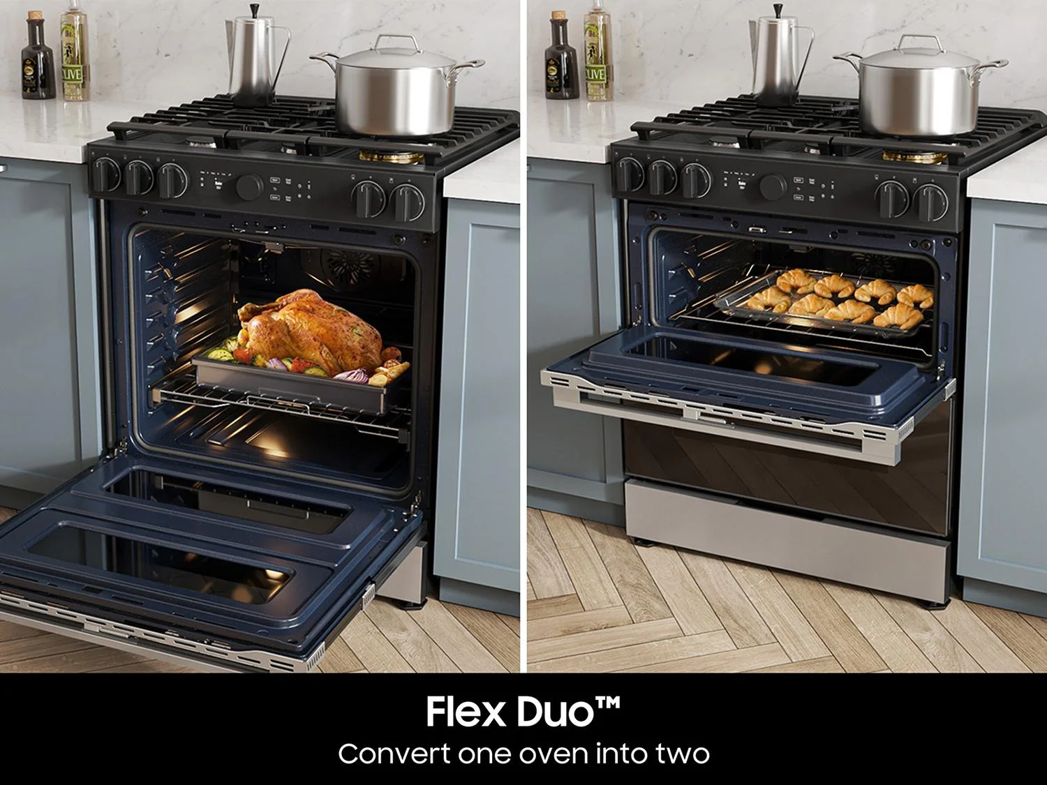 SAMSUNG NSY6DG8550SR Bespoke Smart Slide-In Dual Fuel Range 6.3 cu. ft. with Flex Duo™ & Illuminated Precision Knobs in Stainless Steel - Image 6