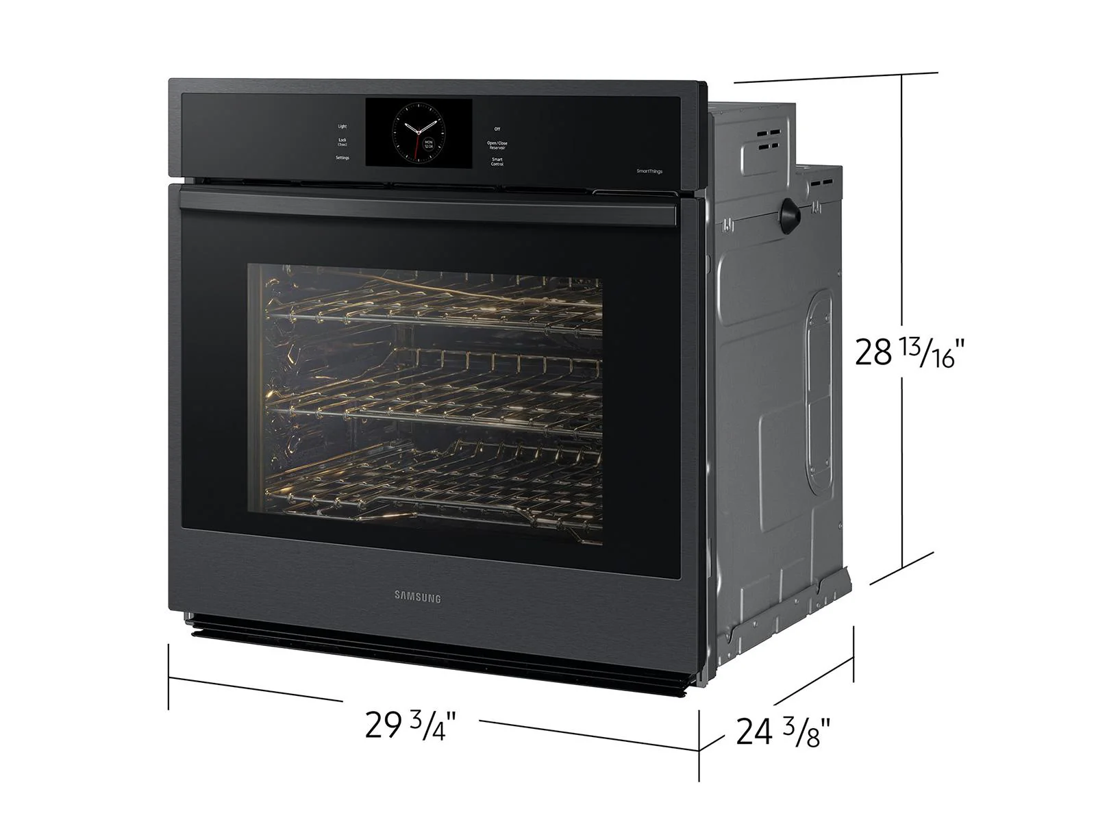 SAMSUNG NV51CG600SMT 30" Single Wall Oven with Steam Cook in Matte Black Steel Black in Stainless Steel - Image 3