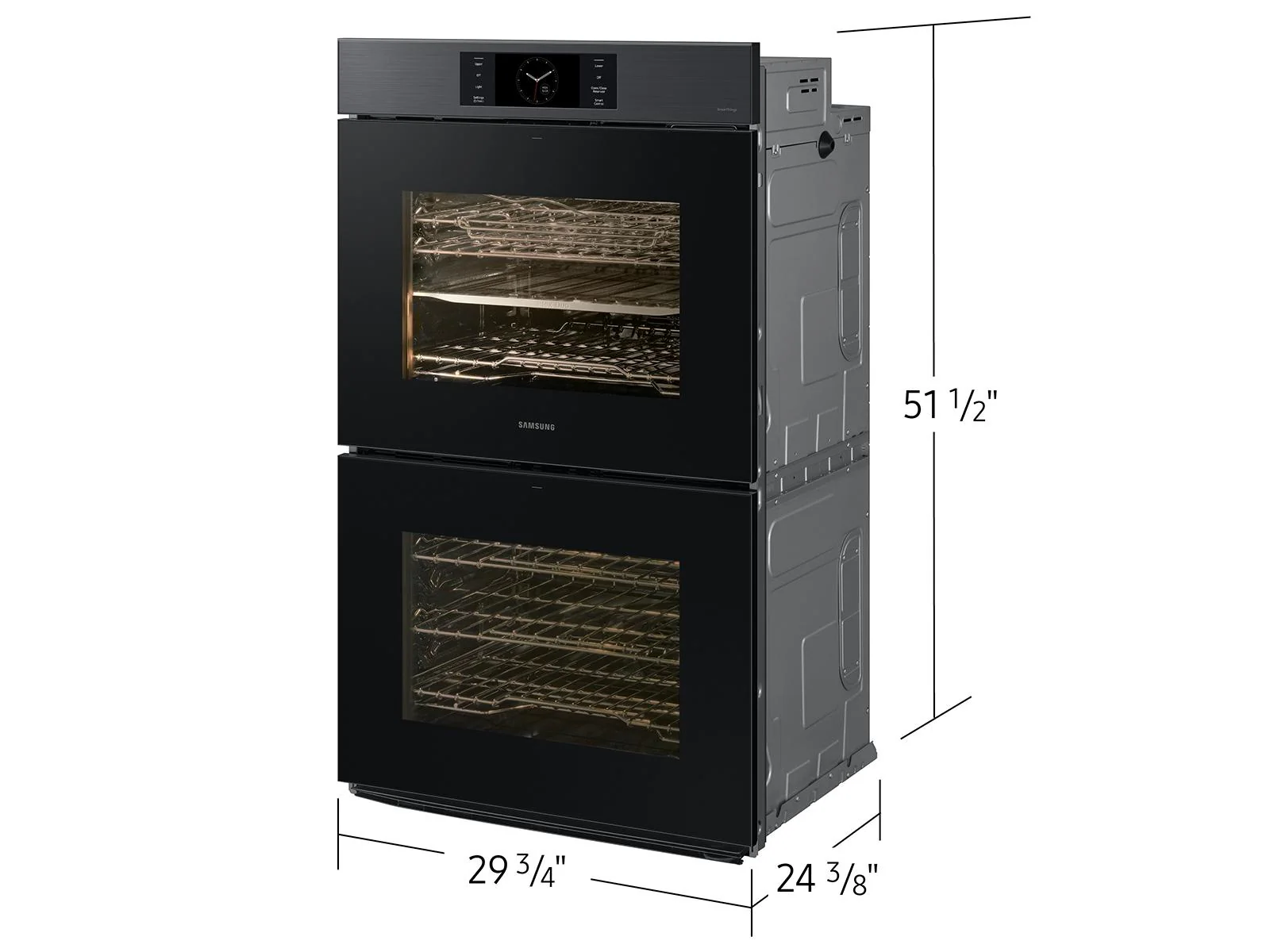 SAMSUNG NV51CG700DMT Bespoke 30" Double Wall Oven with AI Pro Cooking™ Camera in Matte Black Steel Black in Stainless Steel - Image 3