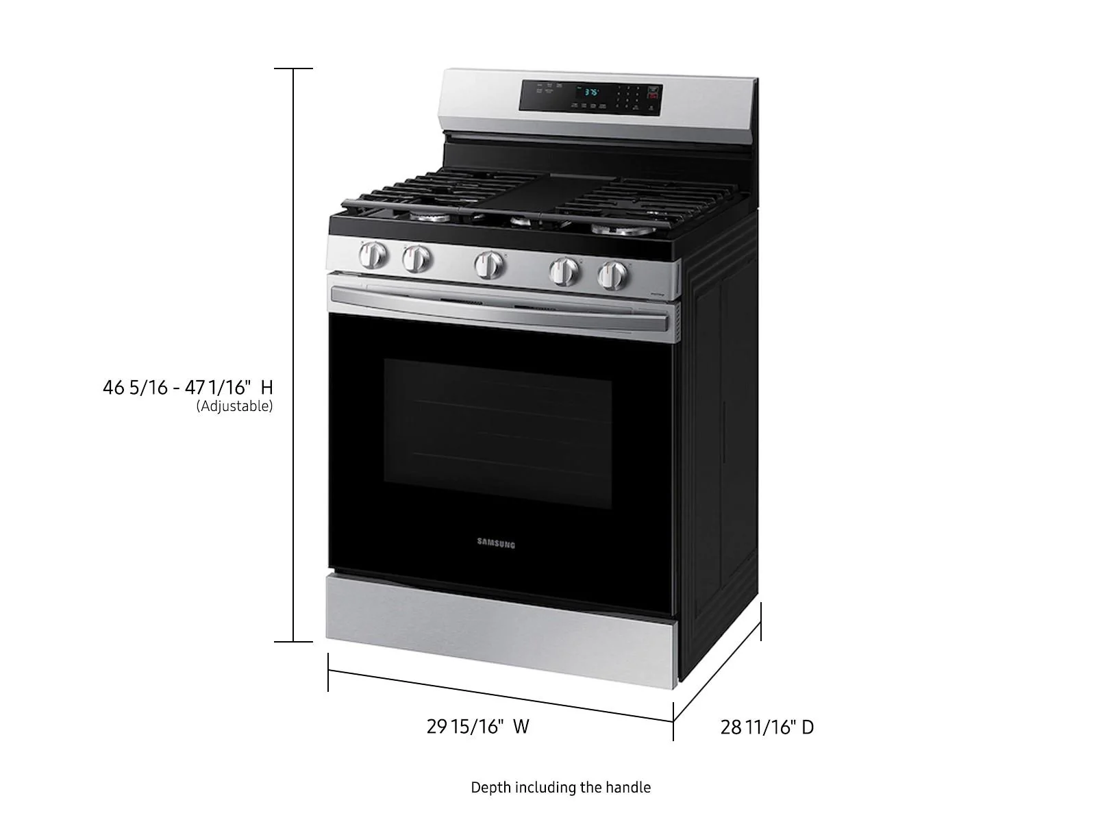 SAMSUNG NX60A6311SS 6.0 cu. ft. Smart Freestanding Gas Range with 18K BTU Dual Power Burner & Self Clean in Stainless Steel - Image 5