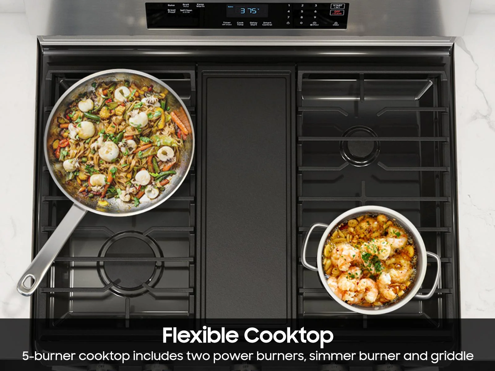 SAMSUNG NX60A6311SS 6.0 cu. ft. Smart Freestanding Gas Range with 18K BTU Dual Power Burner & Self Clean in Stainless Steel - Image 6