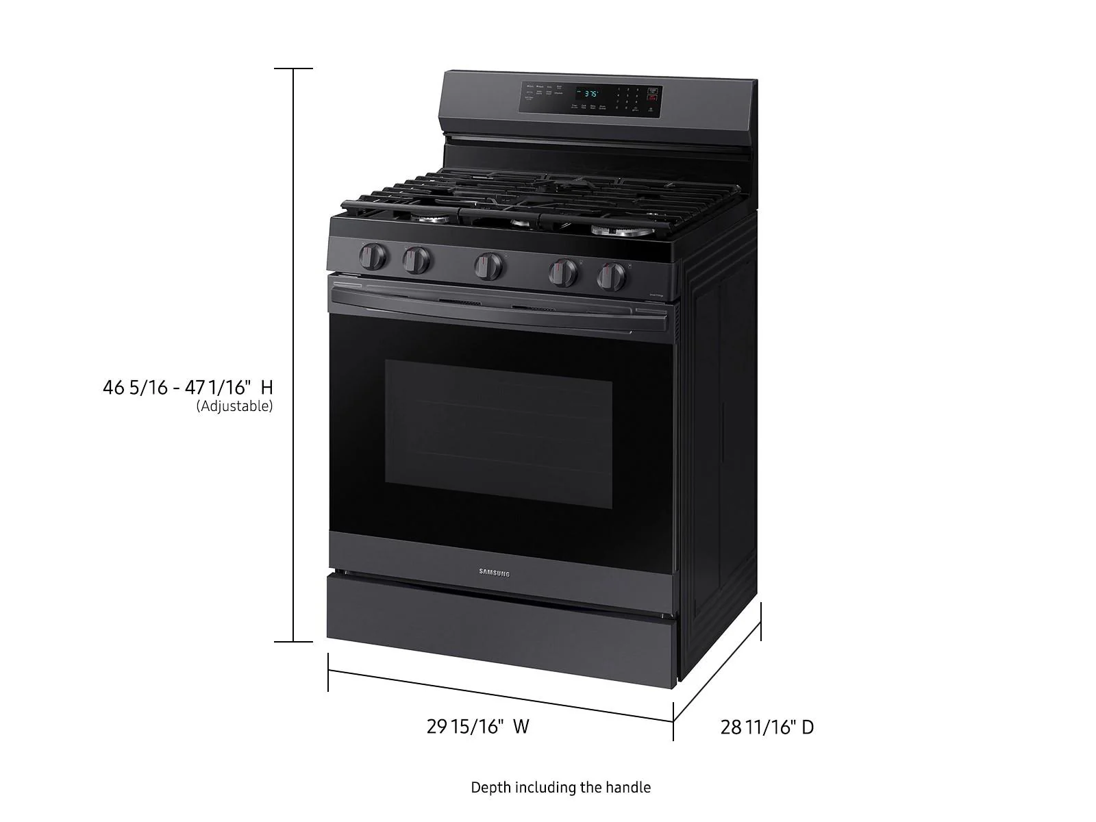 SAMSUNG NX60A6511SG 6.0 cu. ft. Smart Freestanding Gas Range with No-Preheat Air Fry & Convection in Black in Stainless Steel Black in Stainless Steel - Image 5