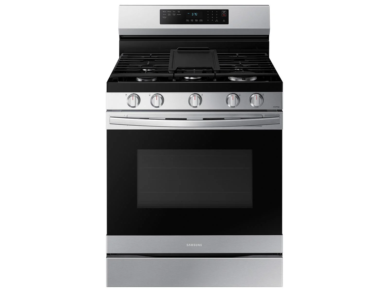 SAMSUNG NX60A6511SS 6.0 cu. ft. Smart Freestanding Gas Range with No-Preheat Air Fry & Convection in Stainless Steel Stainless