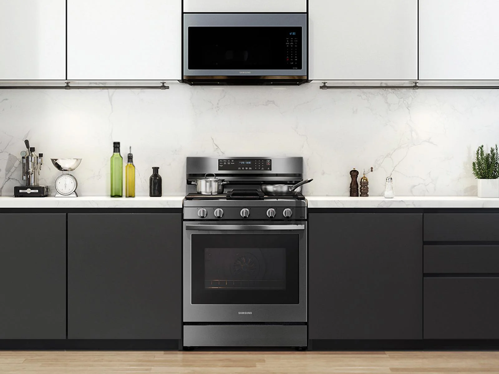 SAMSUNG NX60A6711SG 6.0 cu. ft. Smart Freestanding Gas Range with No-Preheat Air Fry and Convection+ in Black in Stainless Steel Black in Stainless Steel - Image 5