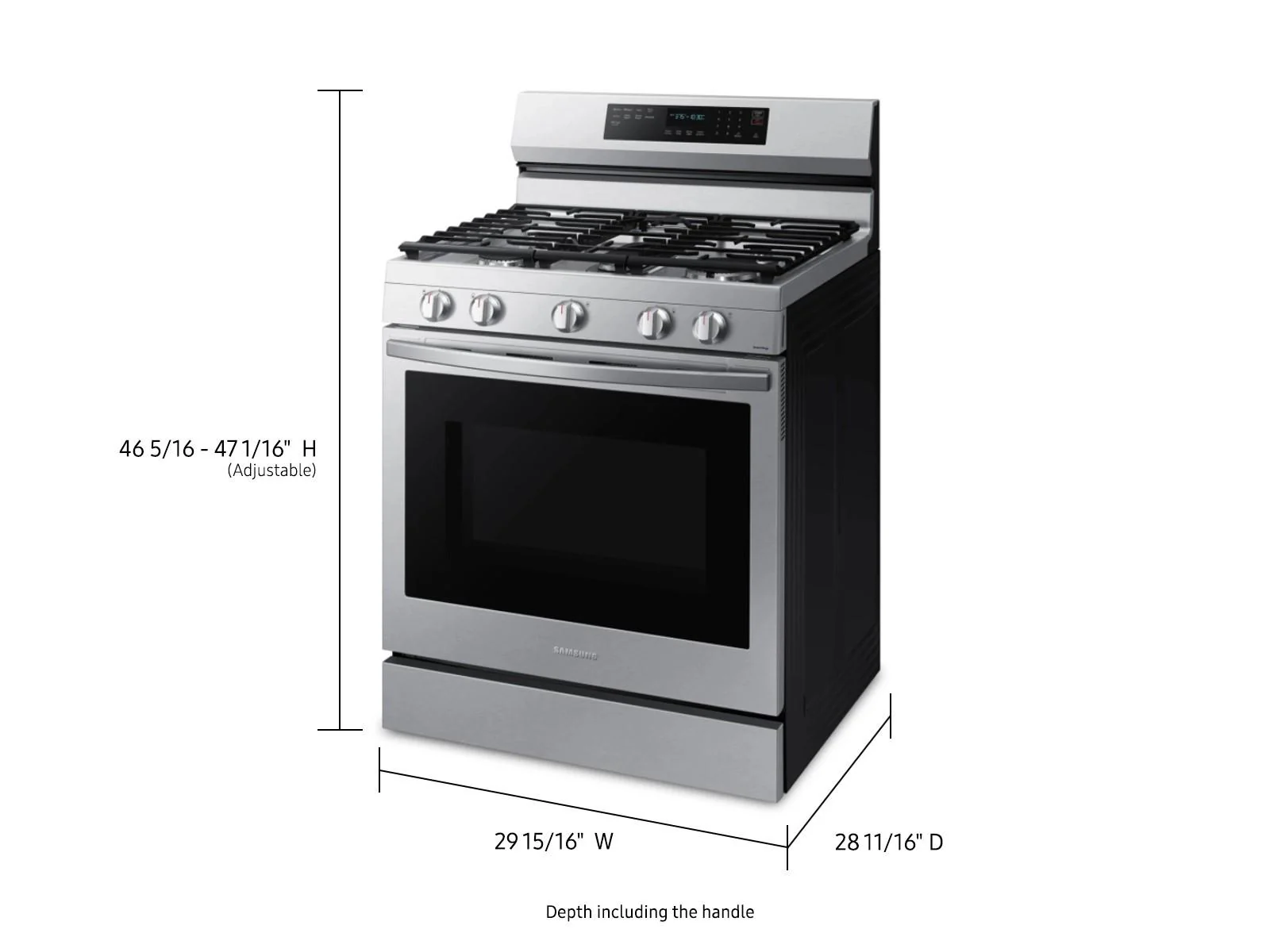 SAMSUNG NX60A6711SS 6.0 cu. ft. Smart Freestanding Gas Range with No-Preheat Air Fry, Convection+ & Stainless Cooktop in Stainless Steel Stainless - Image 5