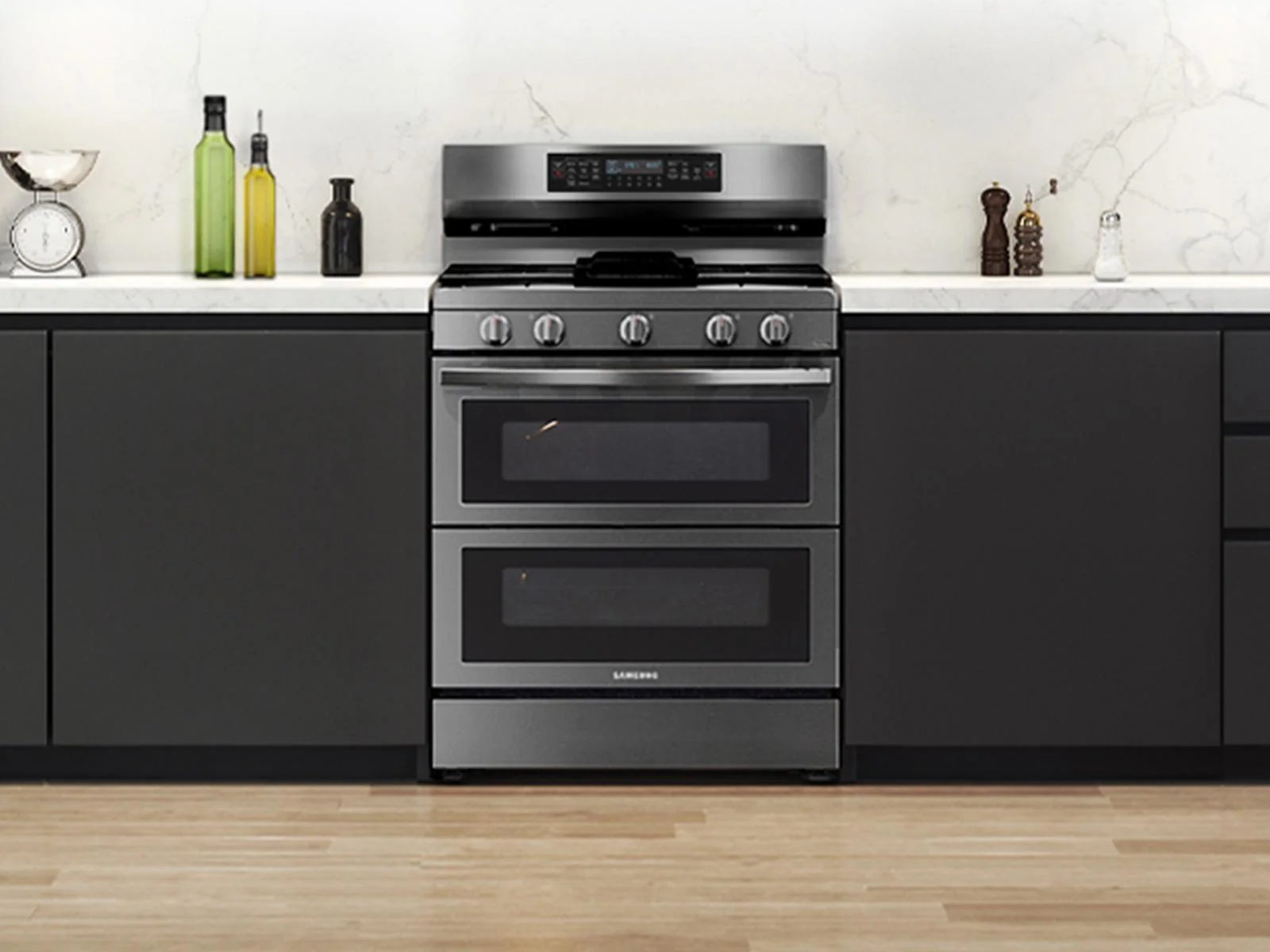 SAMSUNG NX60A6751SG 6.0 cu. ft. Smart Freestanding Gas Range with Flex Duo™ & Air Fry in Black in Stainless Steel Black in Stainless Steel - Image 6