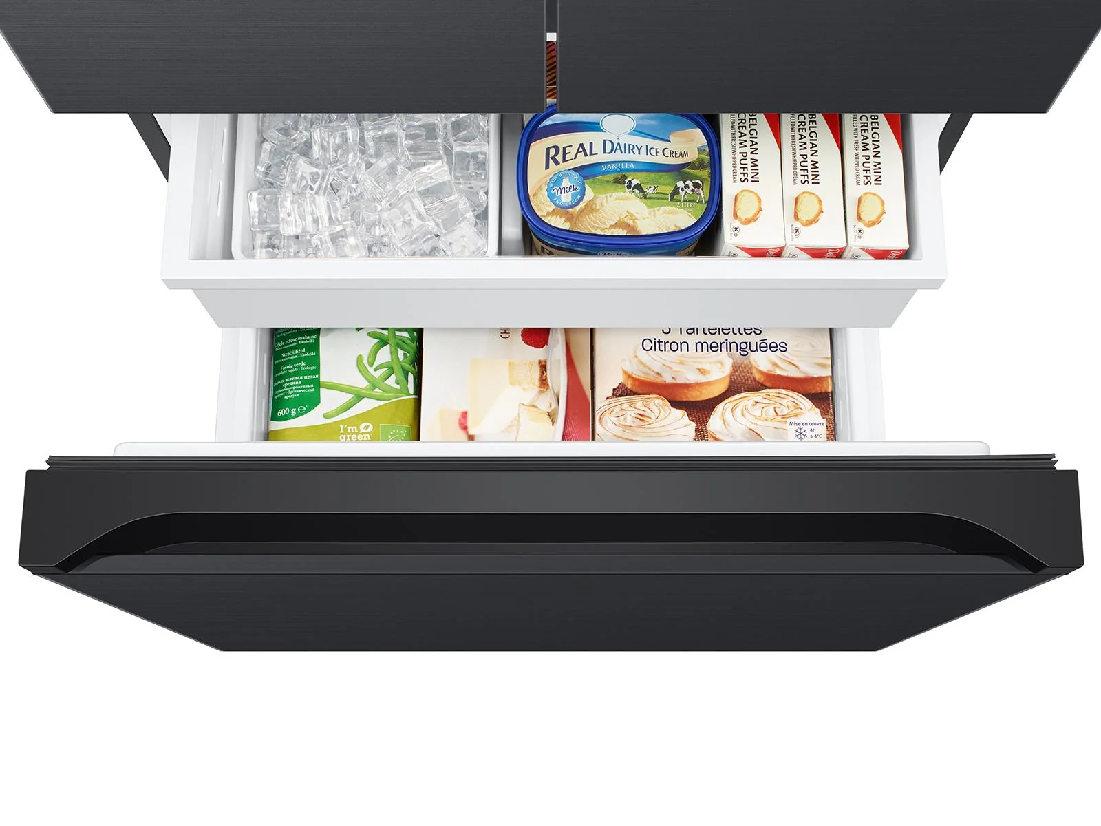 SAMSUNG RF18A5101MT 18 cu. ft. Counter Depth 3-Door French Door Refrigerator in Matte Black Steel Stainless - Image 10