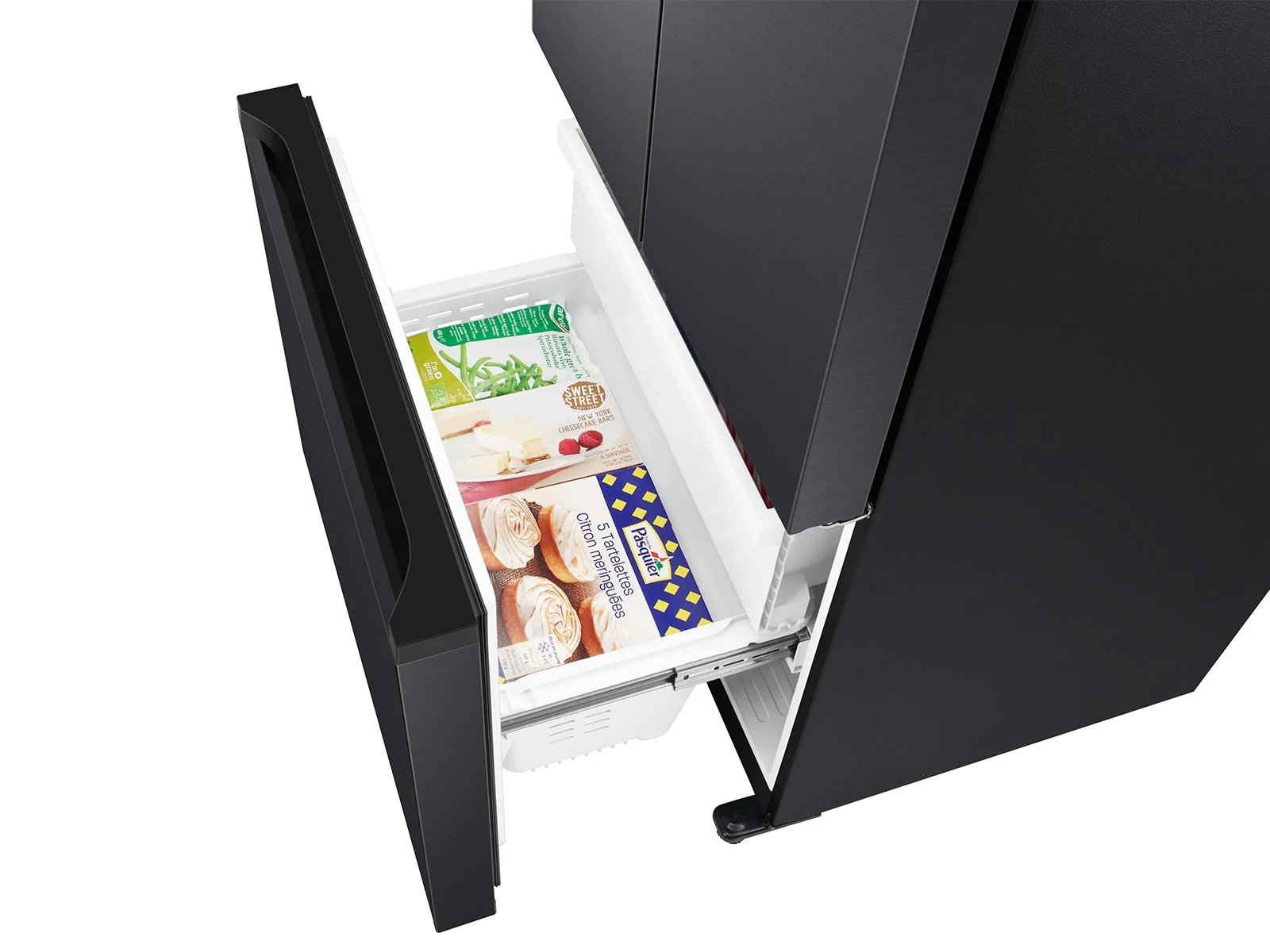 SAMSUNG RF18A5101MT 18 cu. ft. Counter Depth 3-Door French Door Refrigerator in Matte Black Steel Stainless - Image 11