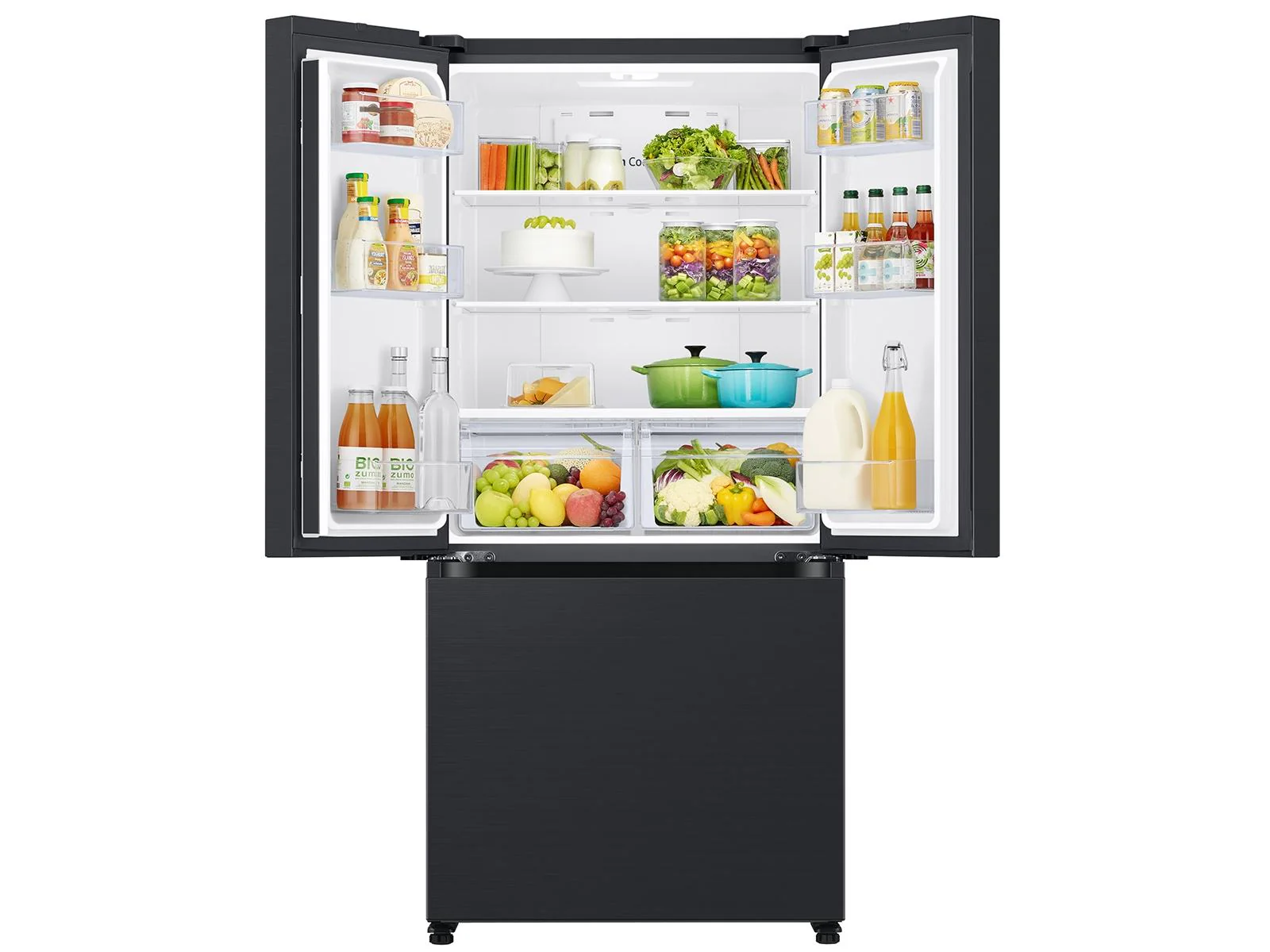 SAMSUNG RF18A5101MT 18 cu. ft. Counter Depth 3-Door French Door Refrigerator in Matte Black Steel Stainless - Image 13