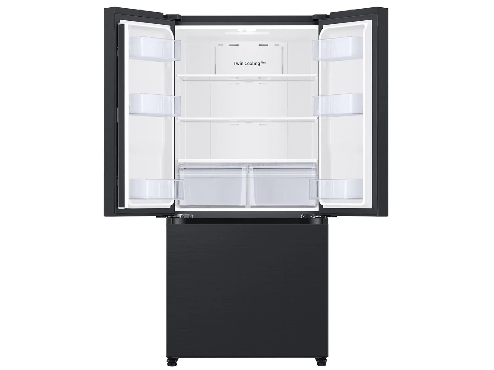 SAMSUNG RF18A5101MT 18 cu. ft. Counter Depth 3-Door French Door Refrigerator in Matte Black Steel Stainless - Image 4