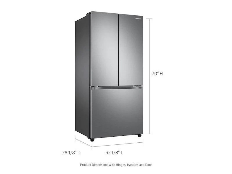 SAMSUNG RF18A5101S9 18 cu. ft. Smart Counter Depth 3-Door French Door Refrigerator in Stainless Look in Stainless Steel Look - Image 3