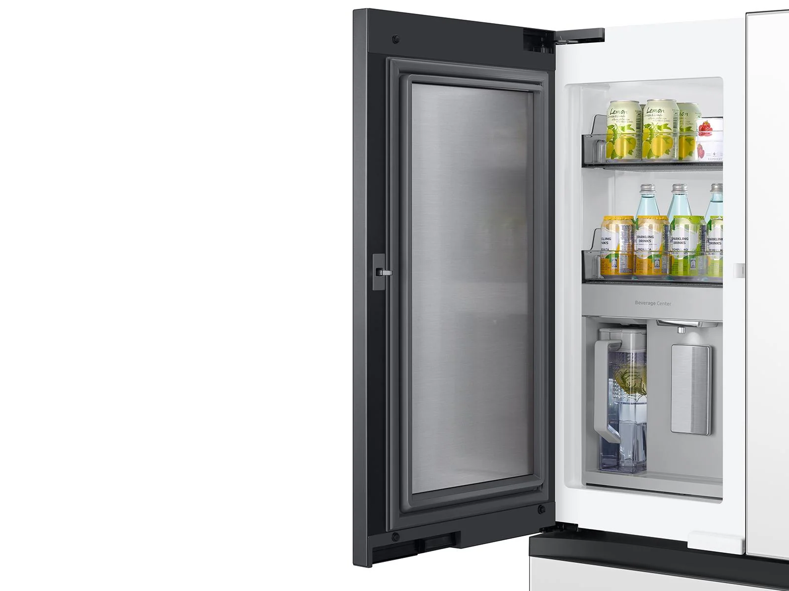 SAMSUNG RF23BB890012 Bespoke Counter Depth 4-Door French Door Refrigerator (23 cu. ft.) with Family Hub™ in White Glass White - Image 16