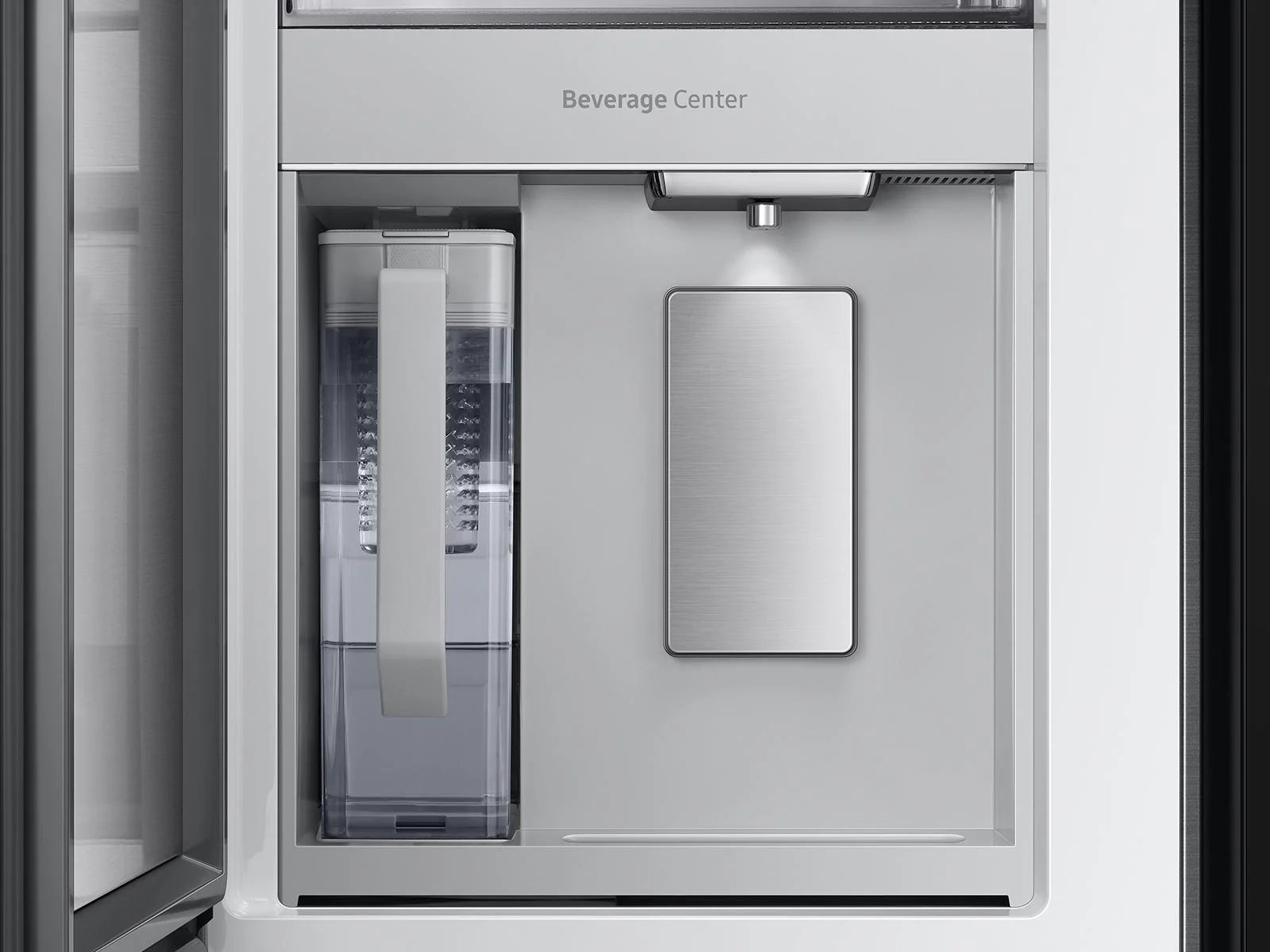 SAMSUNG RF23BB89008M Bespoke 4-Door French Door Refrigerator (23 cu. ft.) - with Top Left and Family Hub™ Panel in Charcoal Glass - and Matte Black Steel Middle and Bottom Panels in Stainless Steel - Image 13