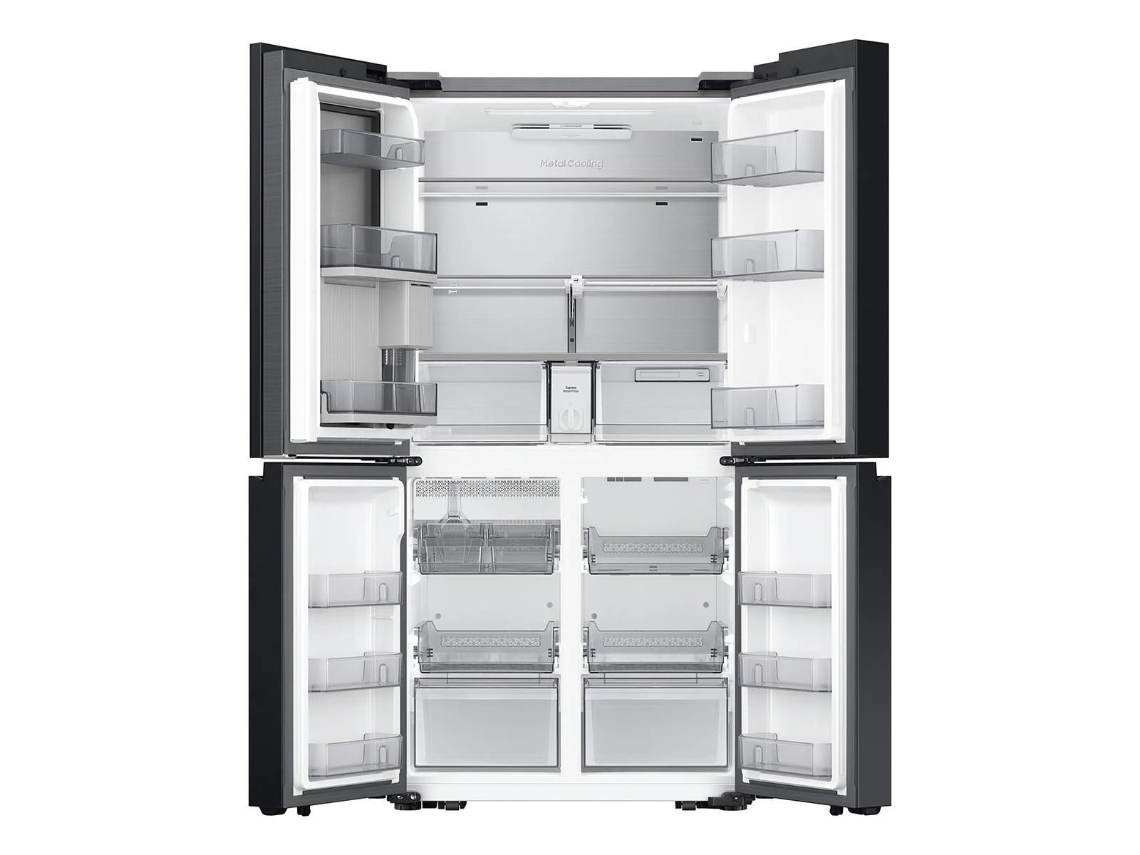 SAMSUNG RF23DB9600QL Bespoke Counter Depth 4-Door Flex™ Refrigerator (23 cu. ft.) with Beverage Center ™ in Stainless Steel - (with Customizable Door Panel Colors) in Stainless Steel - Image 11