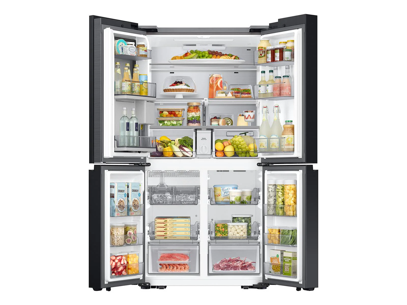 SAMSUNG RF23DB9600QL Bespoke Counter Depth 4-Door Flex™ Refrigerator (23 cu. ft.) with Beverage Center ™ in Stainless Steel - (with Customizable Door Panel Colors) in Stainless Steel - Image 14