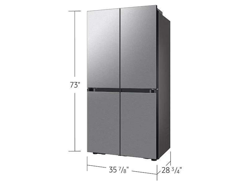 SAMSUNG RF23DB9600QL Bespoke Counter Depth 4-Door Flex™ Refrigerator (23 cu. ft.) with Beverage Center ™ in Stainless Steel - (with Customizable Door Panel Colors) in Stainless Steel - Image 4