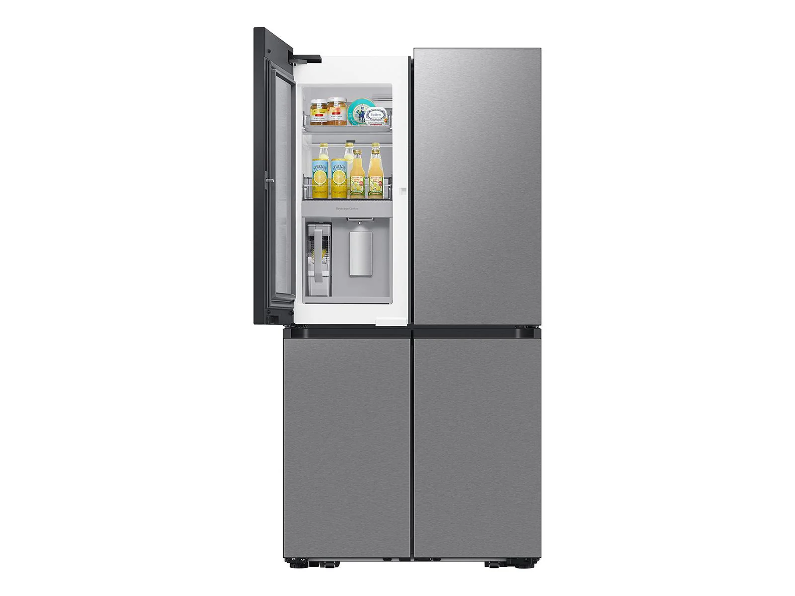 SAMSUNG RF23DB9600QL Bespoke Counter Depth 4-Door Flex™ Refrigerator (23 cu. ft.) with Beverage Center ™ in Stainless Steel - (with Customizable Door Panel Colors) in Stainless Steel - Image 7