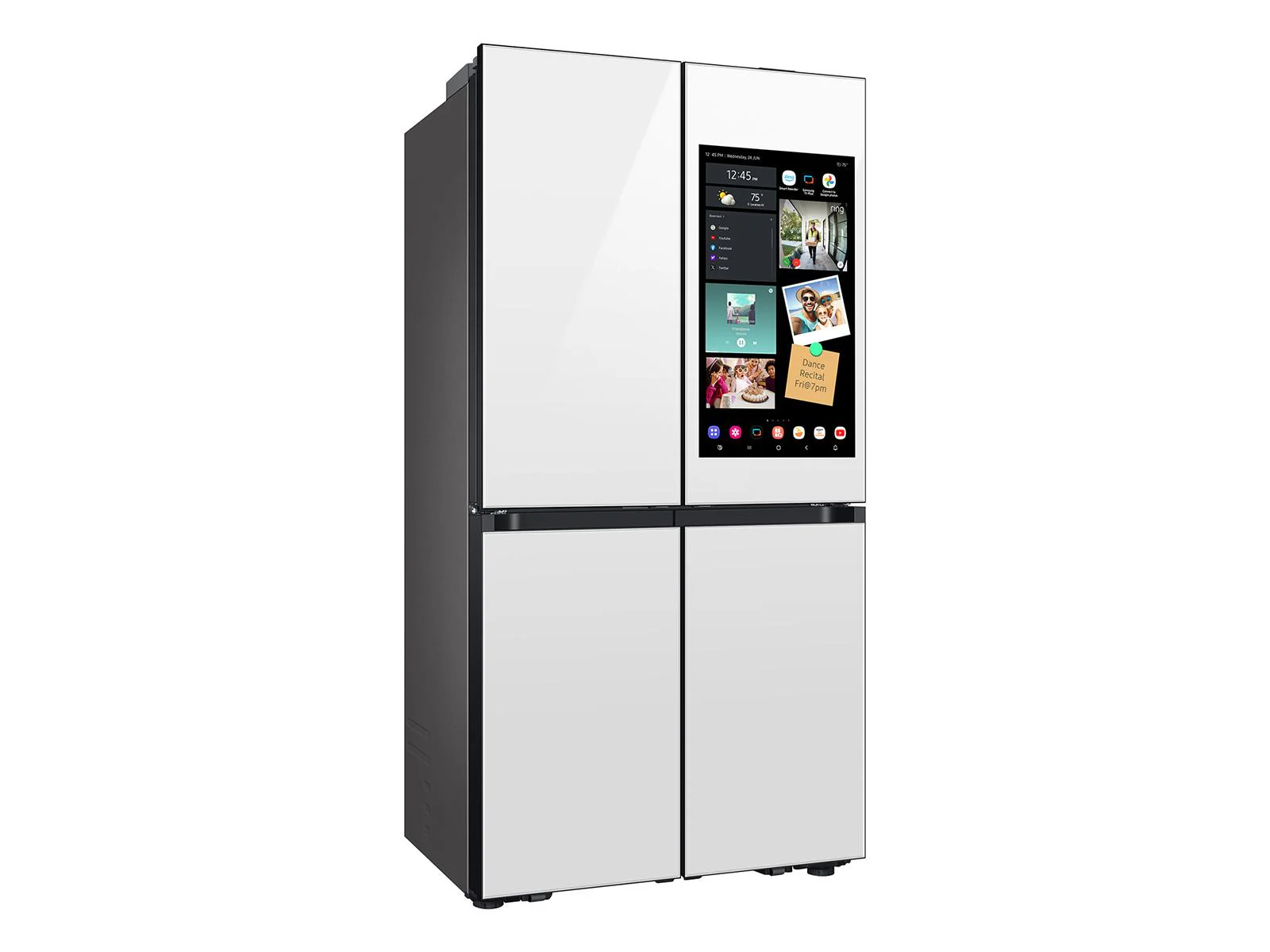 SAMSUNG RF23DB990012 Bespoke Counter Depth 4-Door Flex™ Refrigerator (23 cu. ft.) with AI Family Hub+™ and AI Vision Inside™ in White Glass White - Image 10