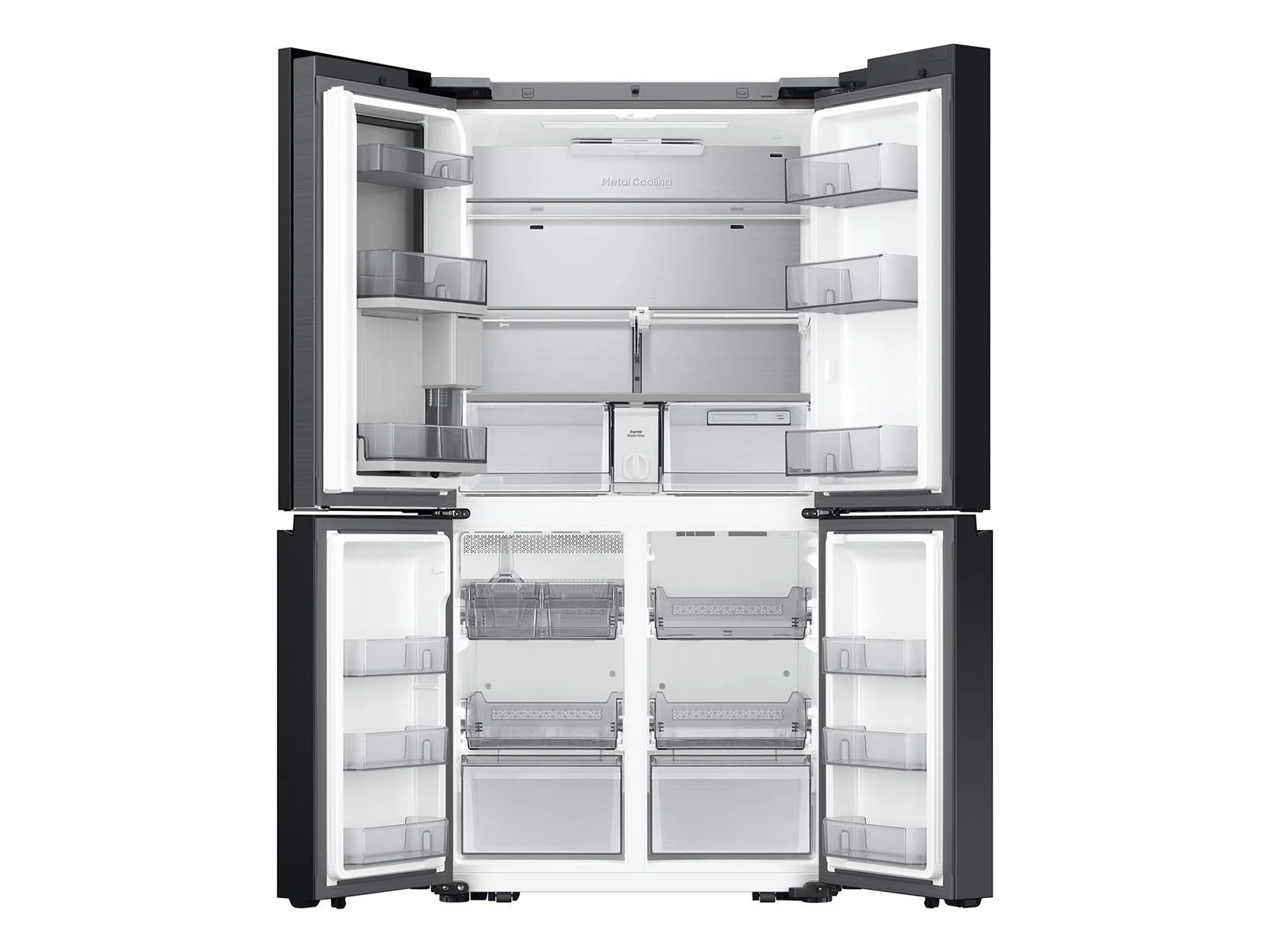SAMSUNG RF23DB990012 Bespoke Counter Depth 4-Door Flex™ Refrigerator (23 cu. ft.) with AI Family Hub+™ and AI Vision Inside™ in White Glass White - Image 14