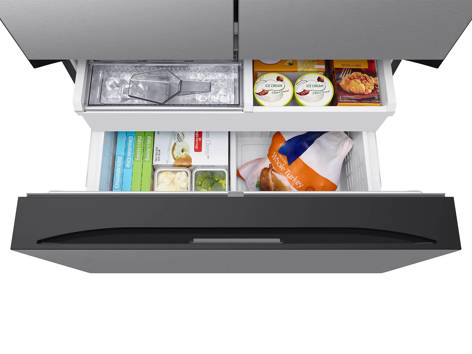 SAMSUNG RF24BB6200QL Bespoke 3-Door French Door Refrigerator 24 cu. ft. in Stainless Steel with AutoFill Water Pitcher in Stainless Steel - Image 12