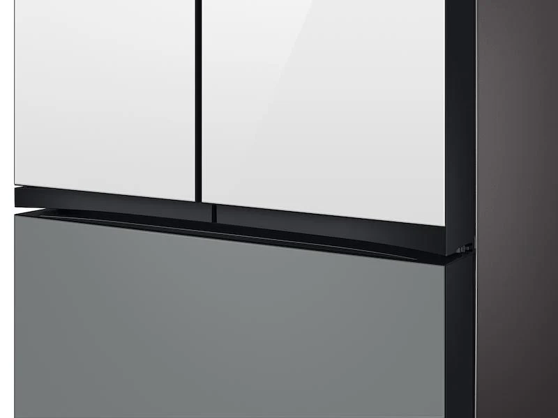 SAMSUNG RF24BB69006M Bespoke 3-Door French Door Refrigerator (24 cu. ft.) - with Top Left and Family Hub™ Panel in White Glass - and Matte Grey Glass Bottom Door Panel Gray - Image 11