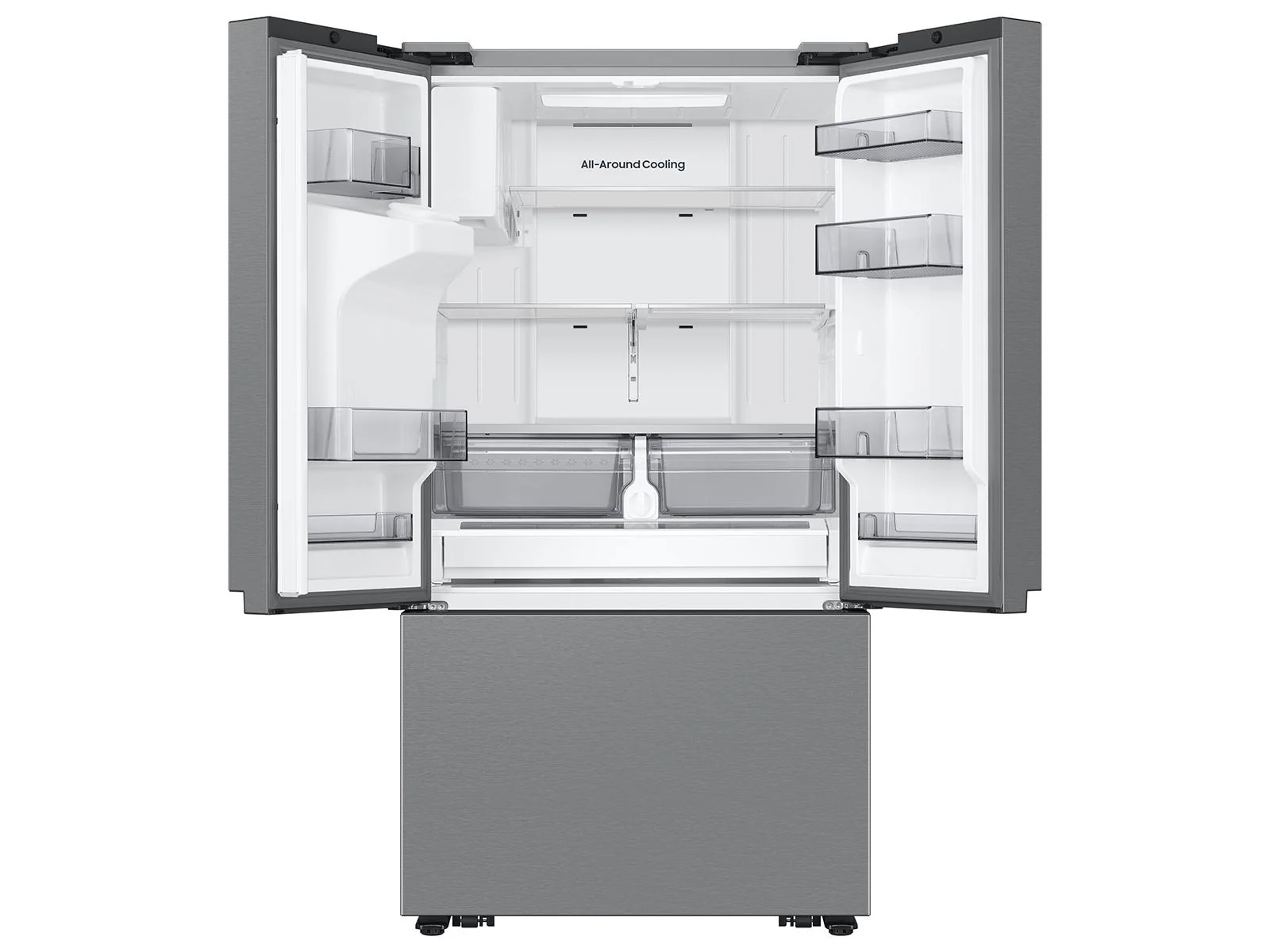 SAMSUNG RF27CG5B10SR 26 cu. ft. Mega Capacity Counter Depth 3-Door French Door Refrigerator with External Water and Ice Dispenser in Stainless Steel Stainless - Image 4