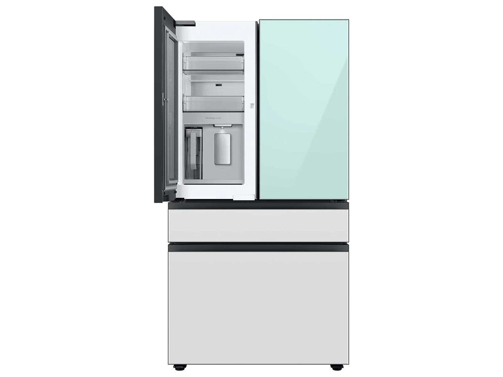 SAMSUNG RF29BB86004M Bespoke 4-Door French Door Refrigerator (29 cu. ft.) with Beverage Center™ in Morning Blue Glass Top Panels and White Glass Middle and Bottom Panels Blue - Image 13