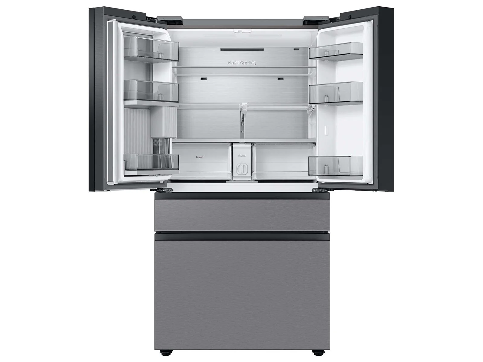 SAMSUNG RF29BB8600QL Bespoke 4-Door French Door Refrigerator (29 cu. ft.) with Beverage Center™ in Stainless Steel Stainless - Image 9