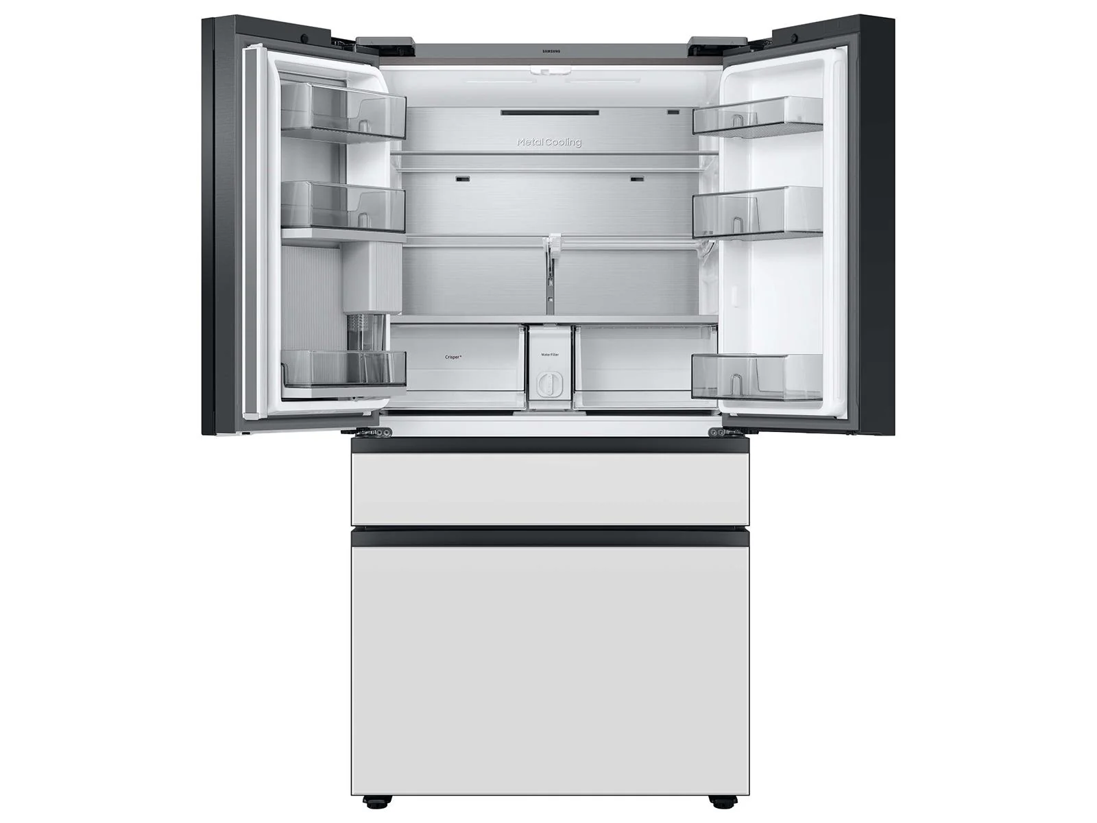 SAMSUNG RF29BB890012 Bespoke 4-Door French Door Refrigerator (29 cu. ft.) with Family Hub™ in White Glass White - Image 12