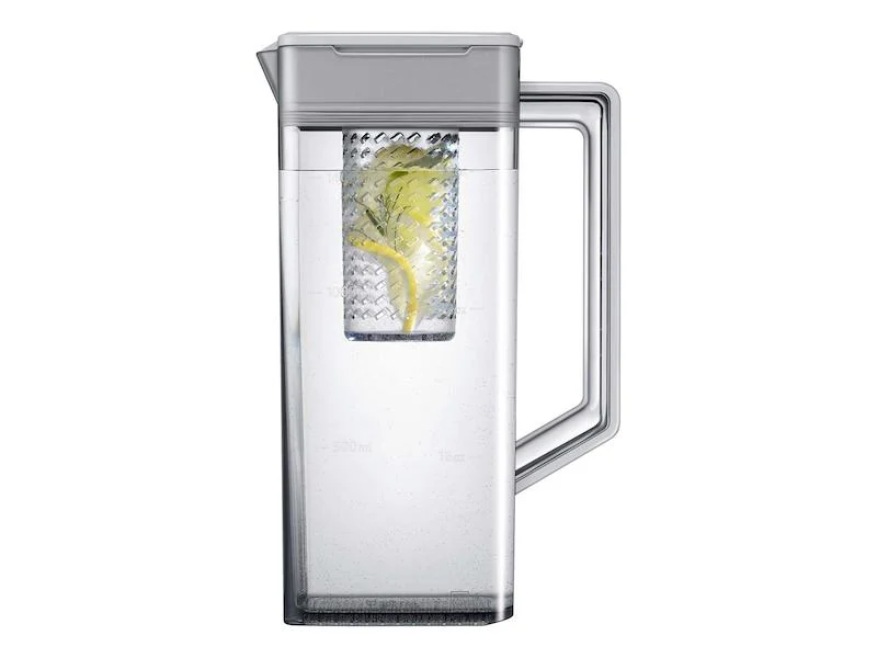 SAMSUNG RF29BB8900QK Bespoke 4-Door French Door Refrigerator (29 cu. ft.) - in Charcoal Glass Top and Family Hub™ Panels with in Stainless Steel Middle and Bottom Panels Black On Stainless - Image 14