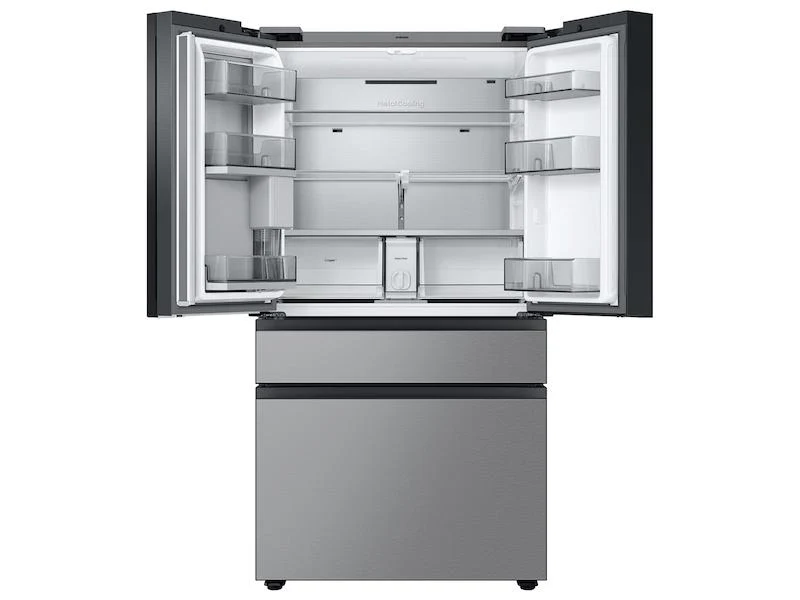 SAMSUNG RF29BB8900QK Bespoke 4-Door French Door Refrigerator (29 cu. ft.) - in Charcoal Glass Top and Family Hub™ Panels with in Stainless Steel Middle and Bottom Panels Black On Stainless - Image 9