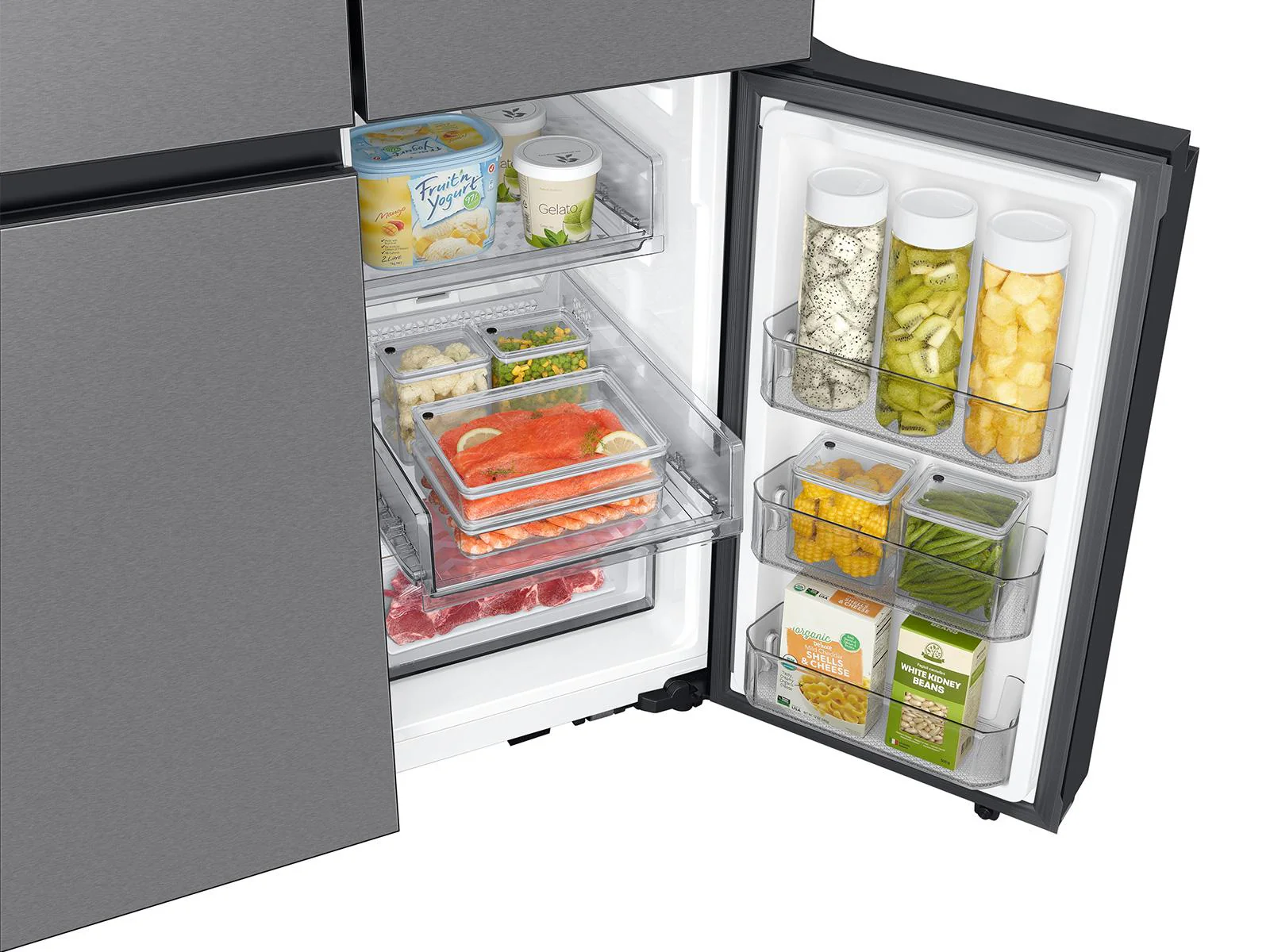 SAMSUNG RF29DB9600QL Bespoke 4-Door Flex™ Refrigerator (29 cu. ft.) with Beverage Center™ in Stainless Steel - (with Customizable Door Panel Colors) in Stainless Steel - Image 15