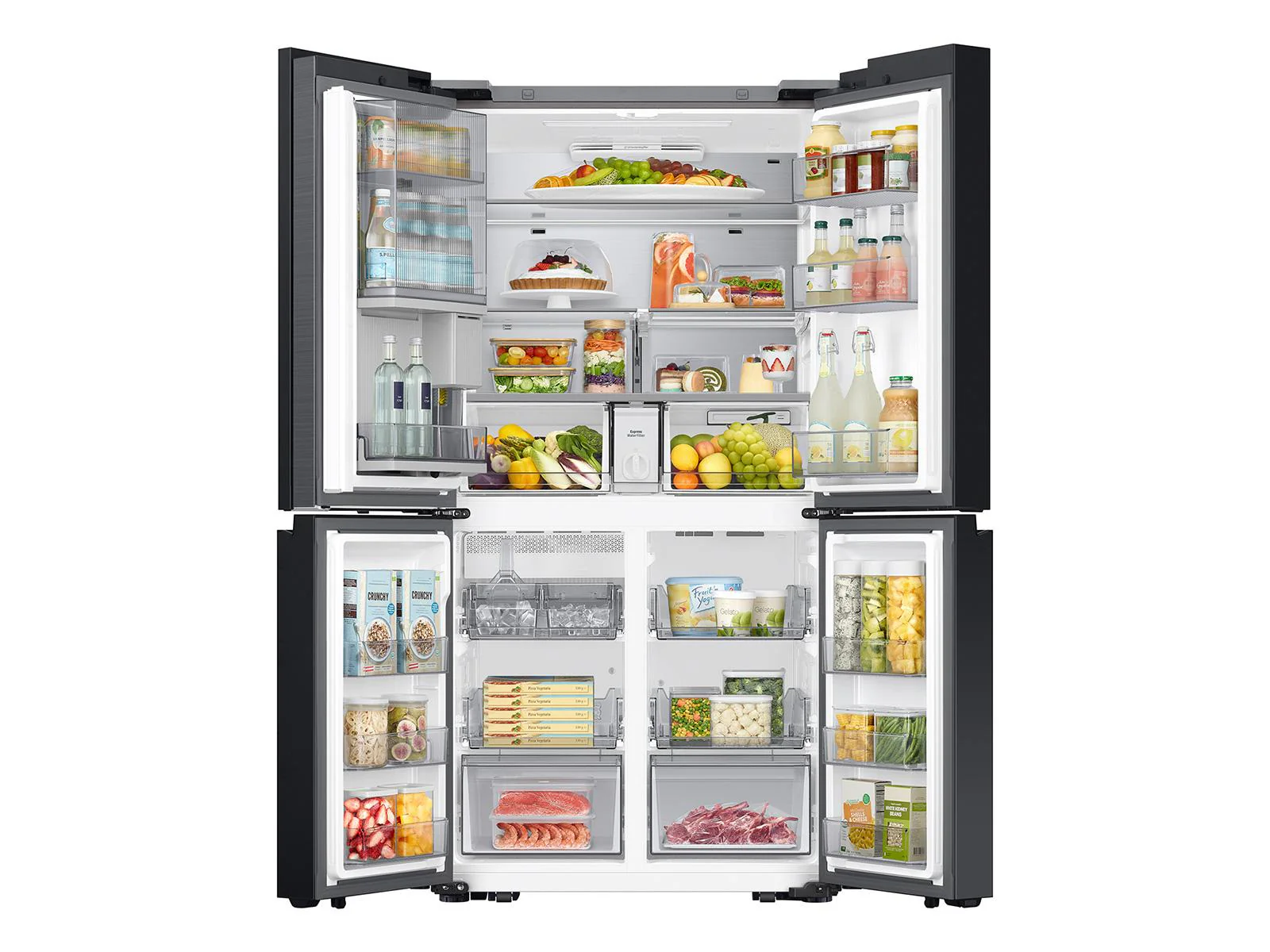 SAMSUNG RF29DB970012 Bespoke 4-Door Flex™ Refrigerator (29 cu. ft.) with Beverage Zone™ and Auto Open Door in White Glass White - Image 13
