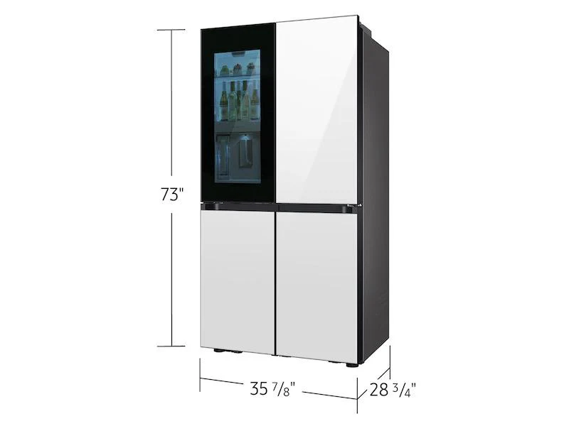 SAMSUNG RF29DB970012 Bespoke 4-Door Flex™ Refrigerator (29 cu. ft.) with Beverage Zone™ and Auto Open Door in White Glass White - Image 4