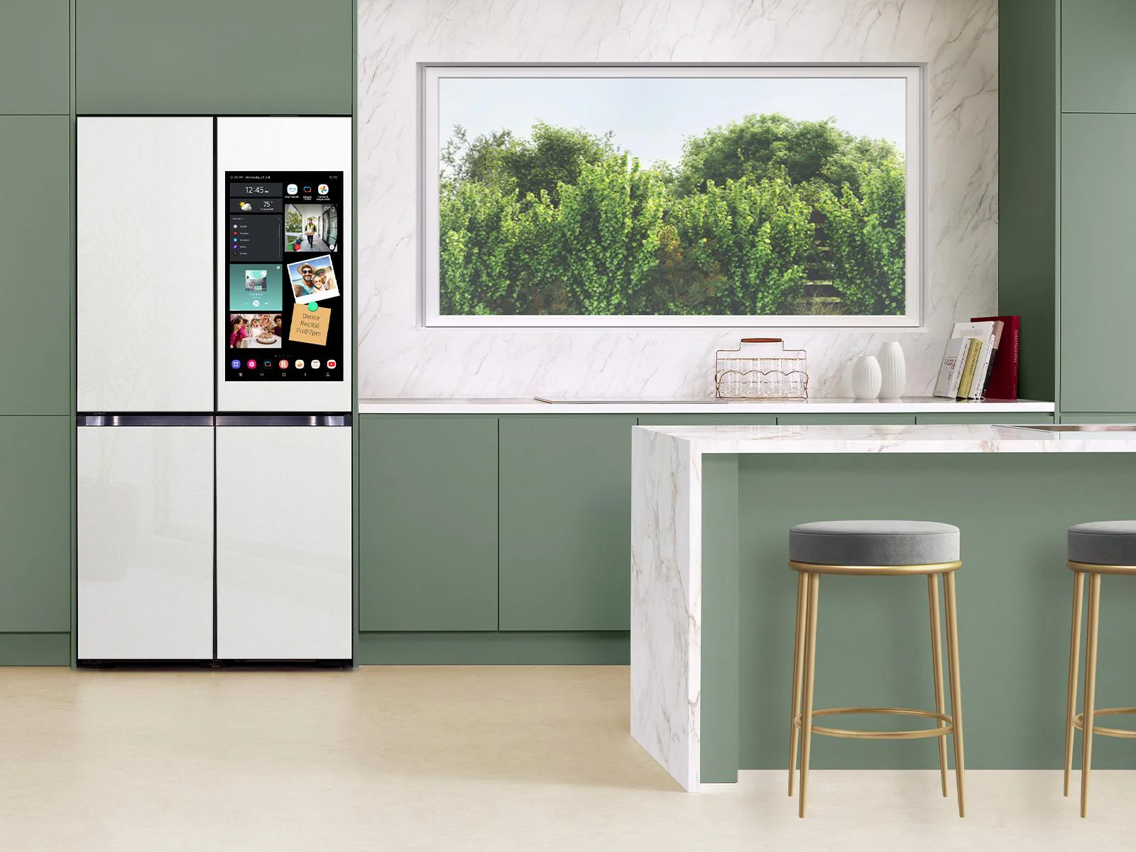 SAMSUNG RF29DB990012 Bespoke 4-Door Flex™ Refrigerator (29 cu. ft.) with AI Family Hub+™ and AI Vision Inside™ in White Glass White - Image 13