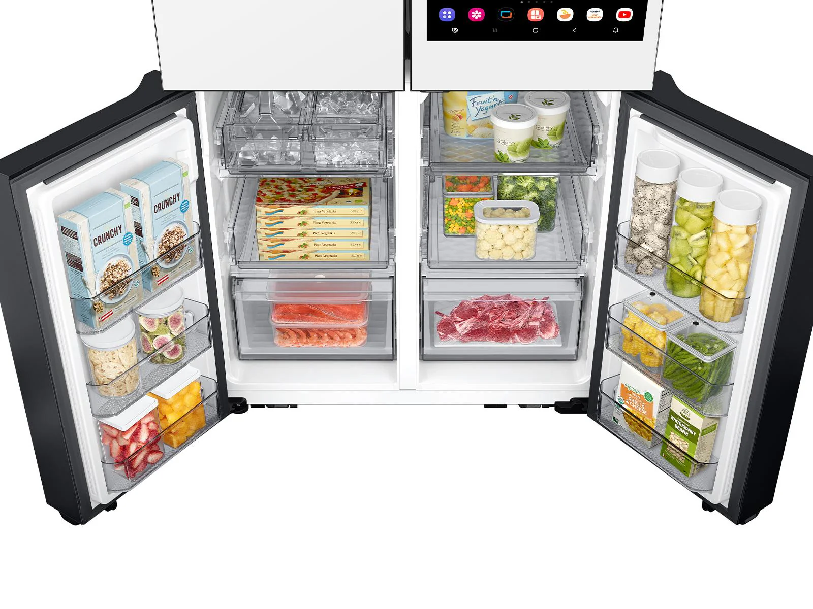 SAMSUNG RF29DB990012 Bespoke 4-Door Flex™ Refrigerator (29 cu. ft.) with AI Family Hub+™ and AI Vision Inside™ in White Glass White - Image 16