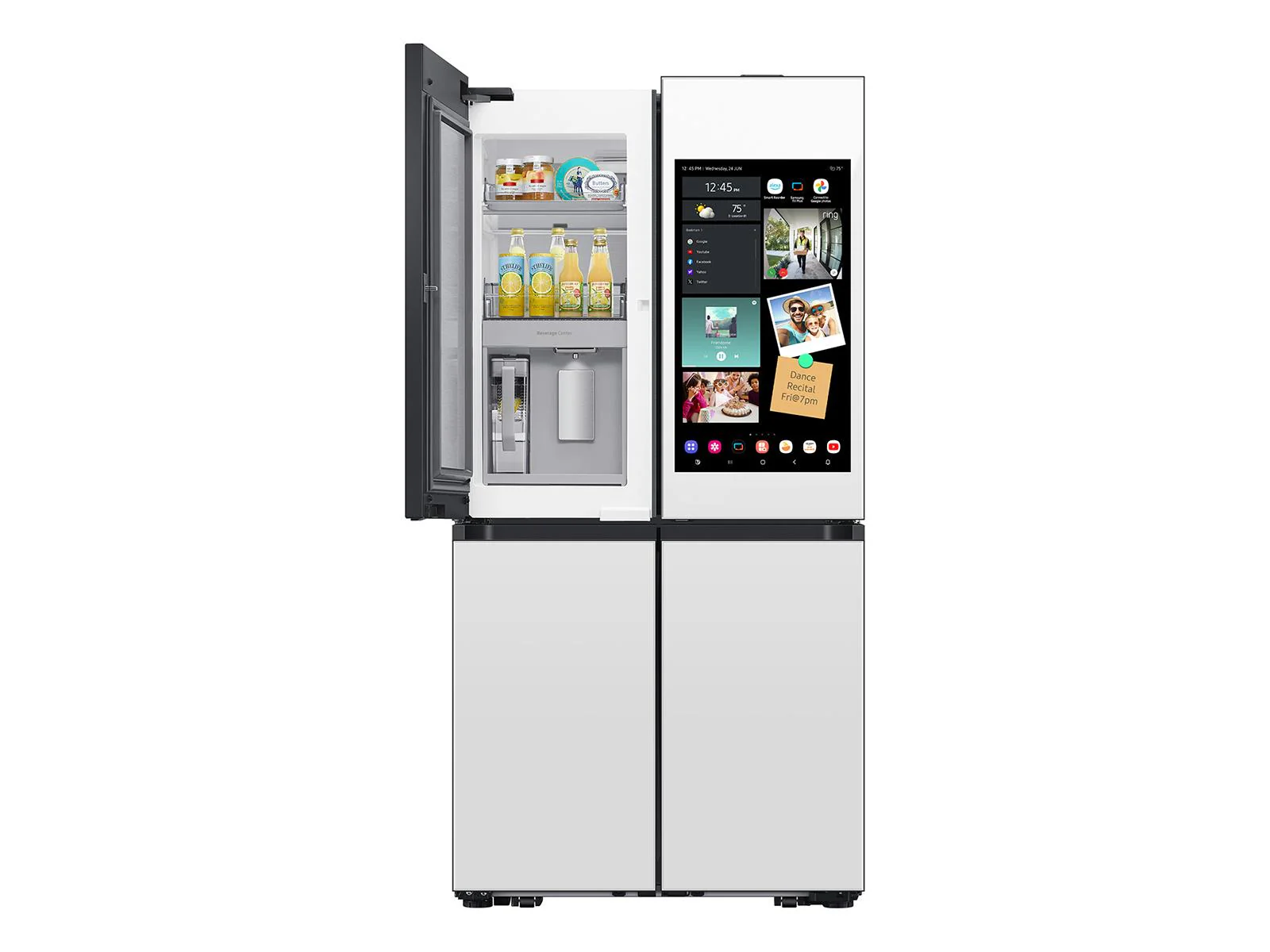 SAMSUNG RF29DB990012 Bespoke 4-Door Flex™ Refrigerator (29 cu. ft.) with AI Family Hub+™ and AI Vision Inside™ in White Glass White - Image 6